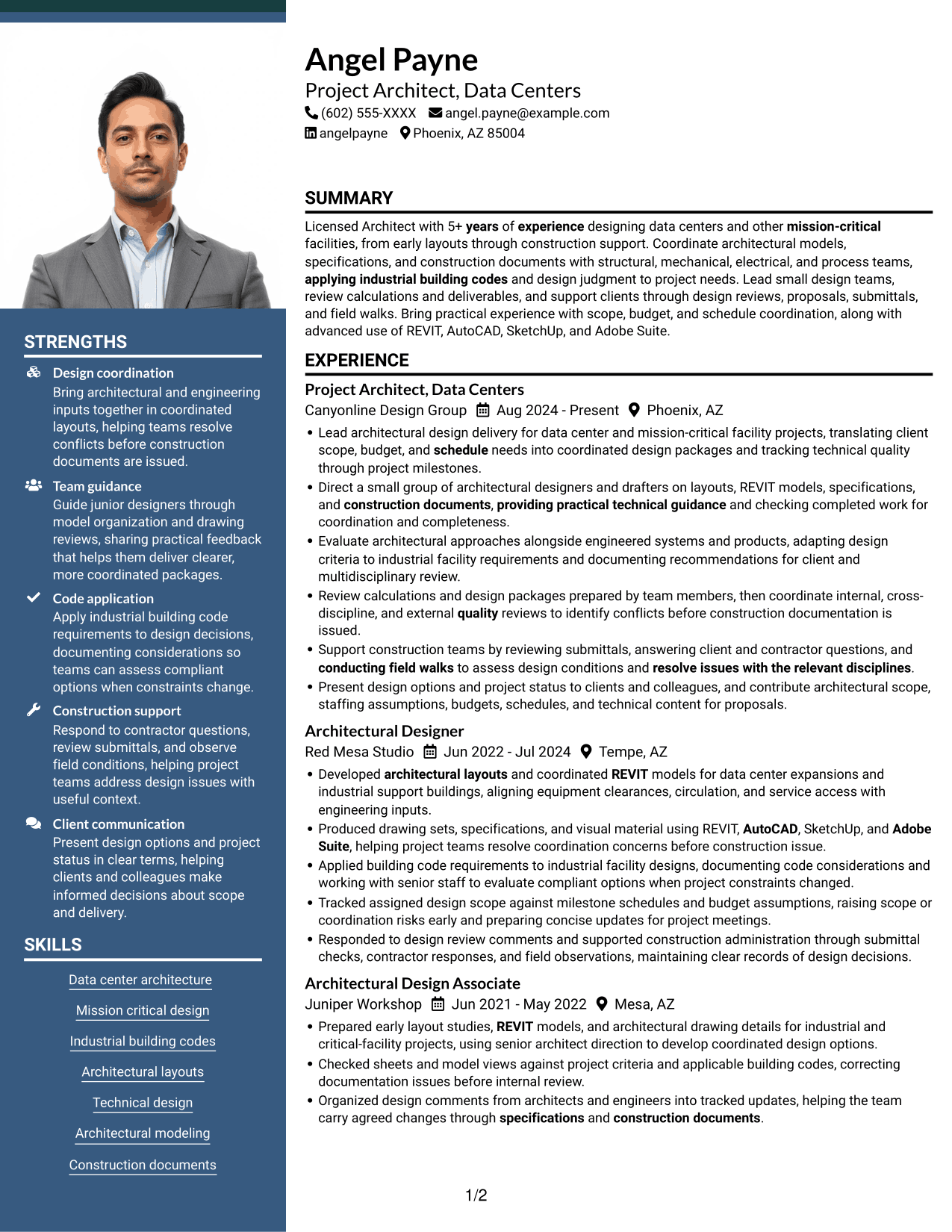 Resume example — page 1