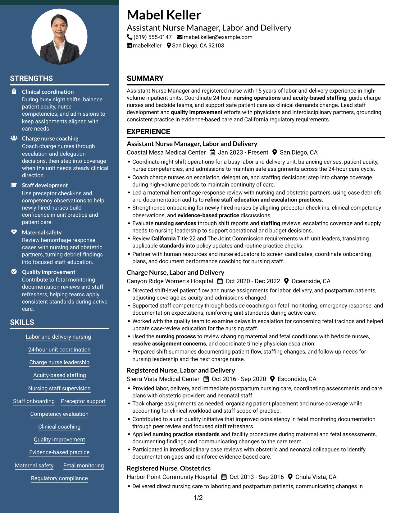 Resume example — page 1