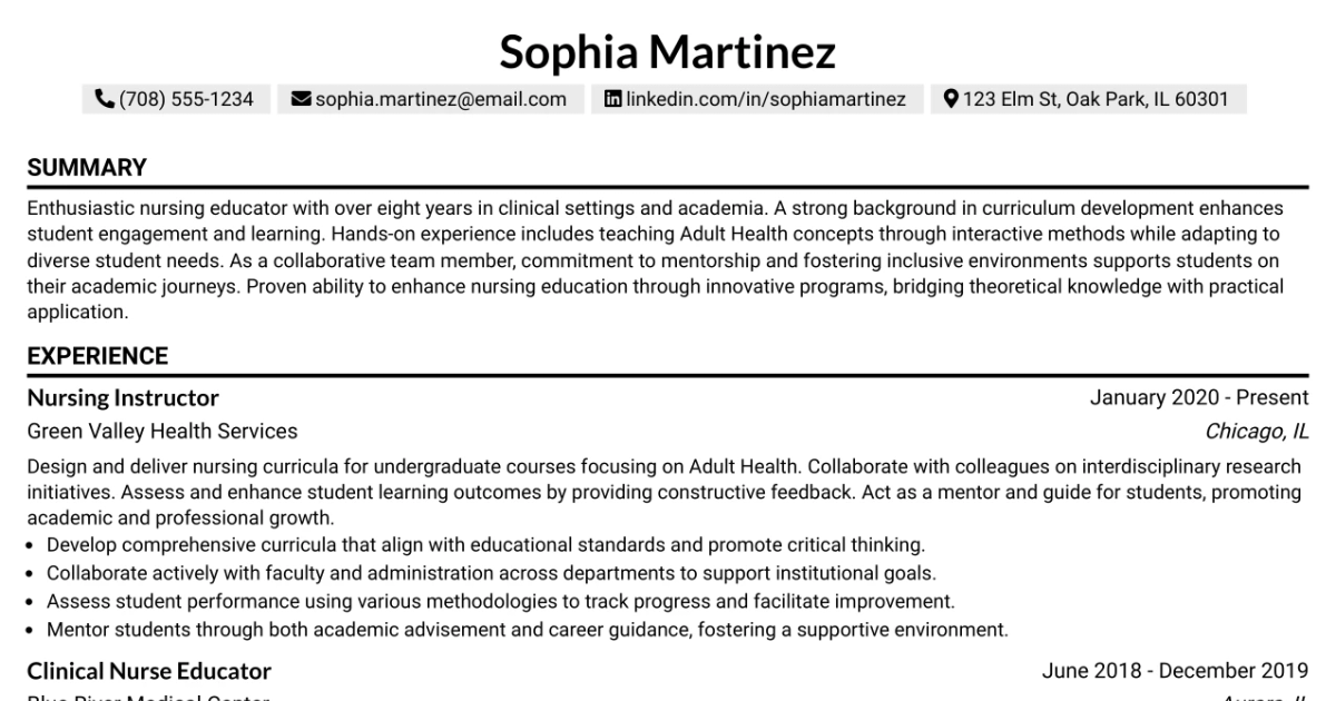 33 Assistant Professor of Nursing - Medical Surgical Resume Templates with Example 2026 (ATS-Optimized)