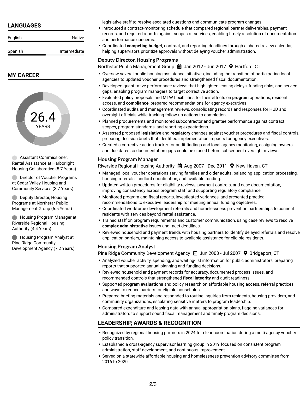 Resume example — page 2