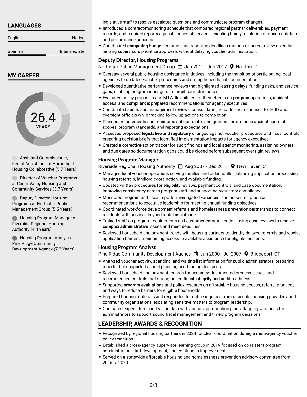 Resume example — page 2