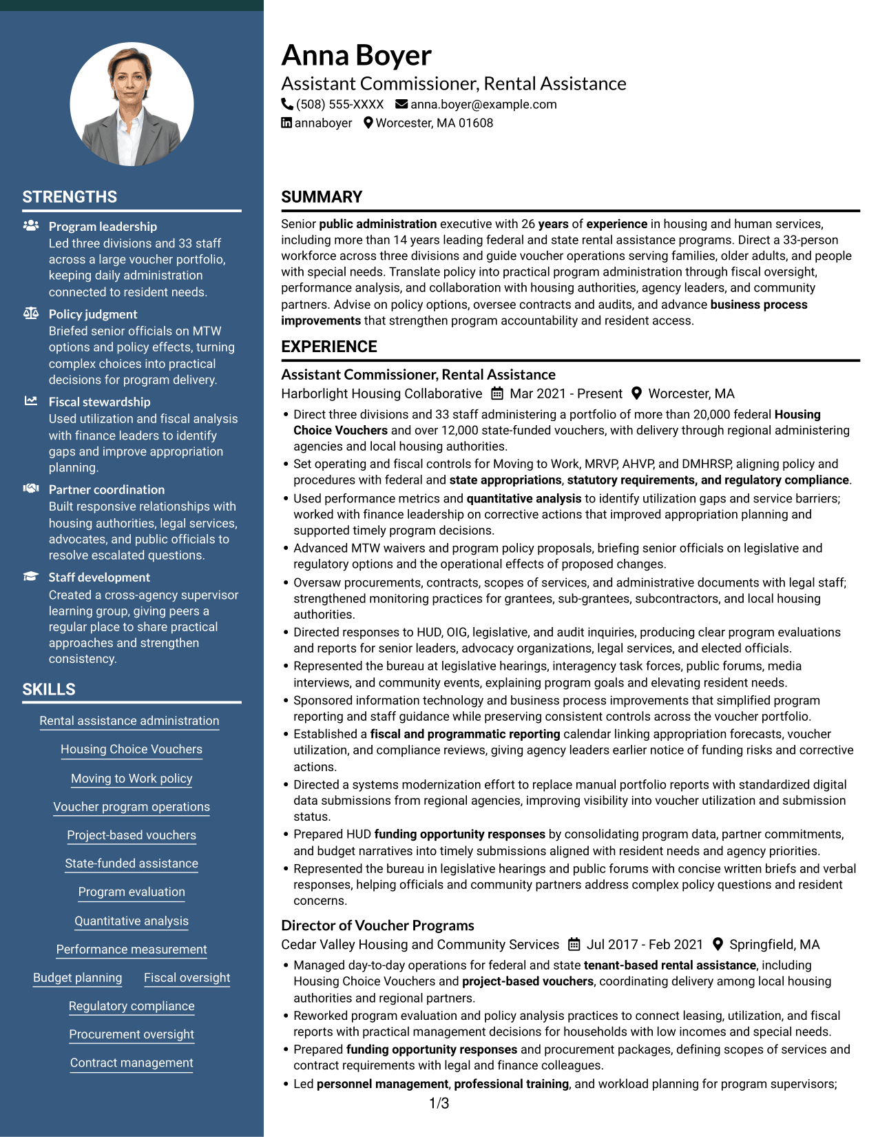 Resume example — page 1