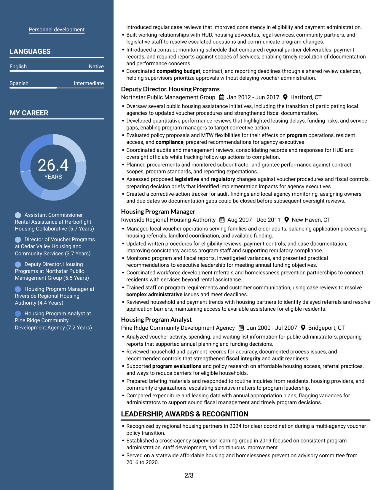 Resume example — page 2
