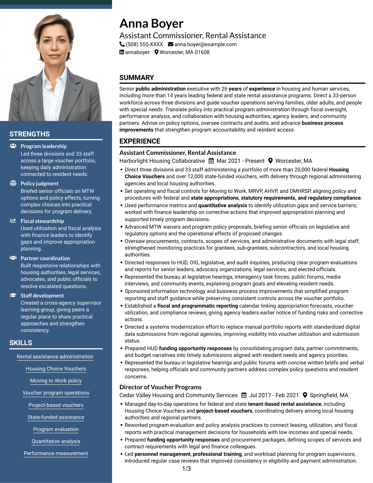 Resume example — page 1
