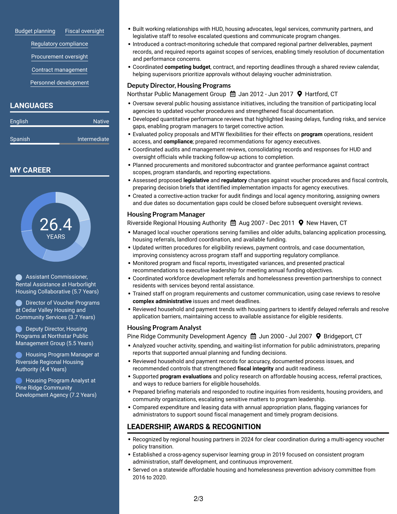 Resume example — page 2