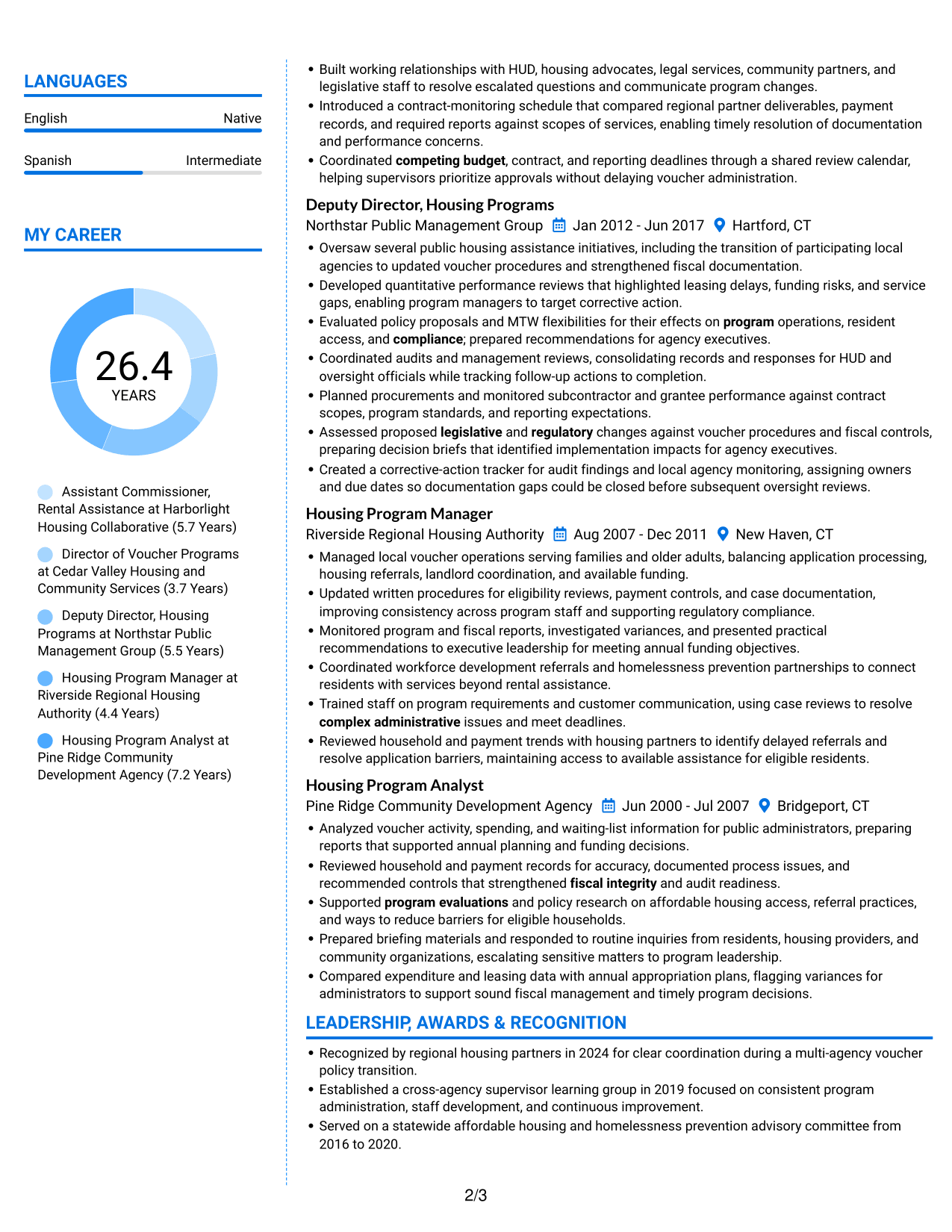 Resume example — page 2