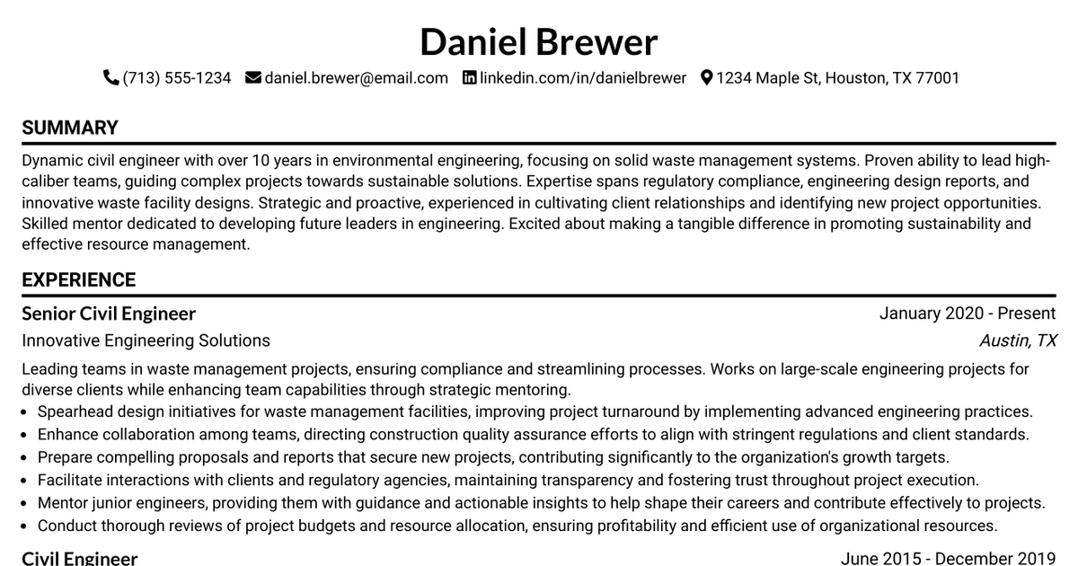 33 Assistant Vice President Civil Engineer Resume Templates with Example 2026 (ATS-Optimized)