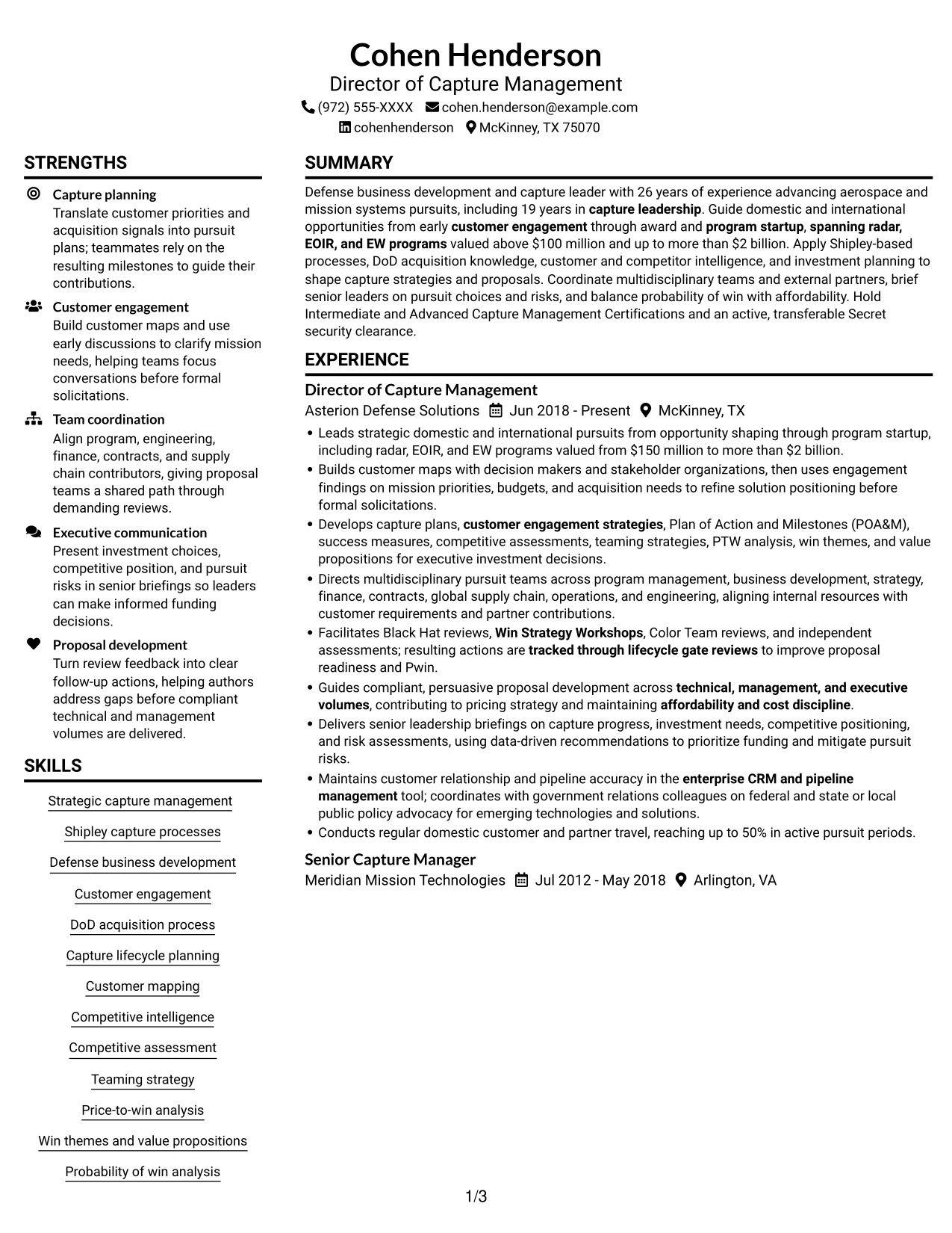 Resume example — page 1