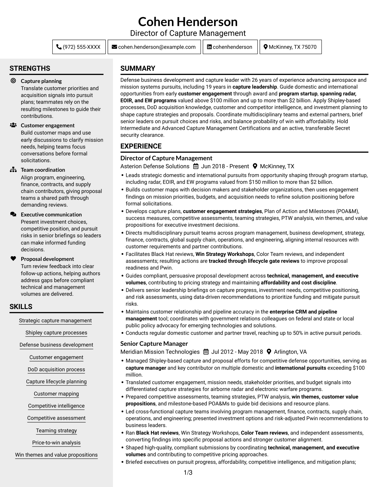 Resume example — page 1