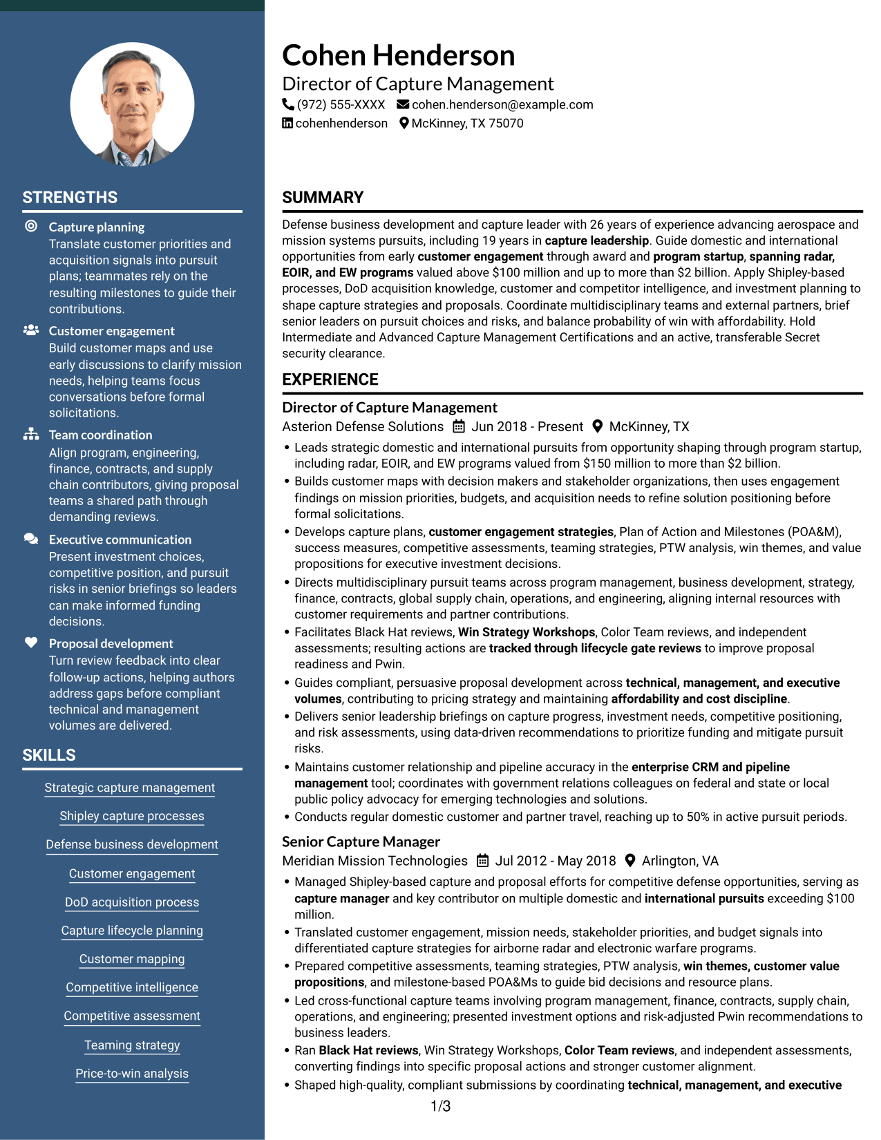 Resume example — page 1