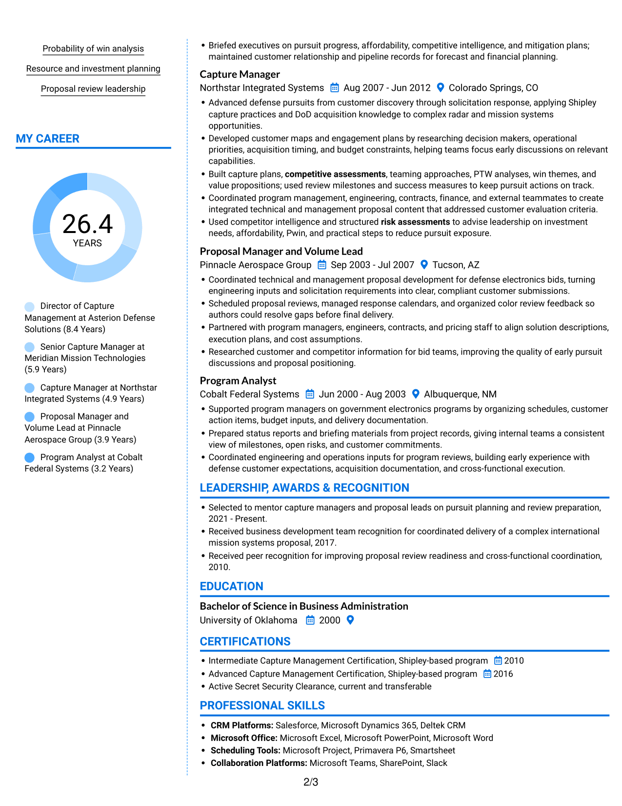 Resume example — page 2
