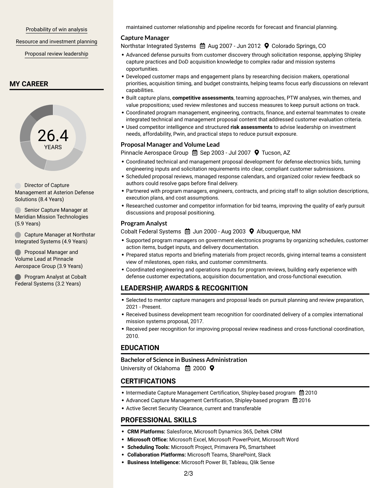 Resume example — page 2