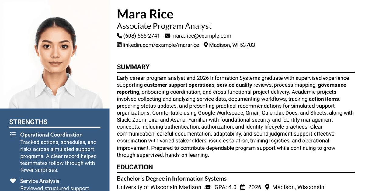 7 Associate Program Analyst Resume Templates with Example