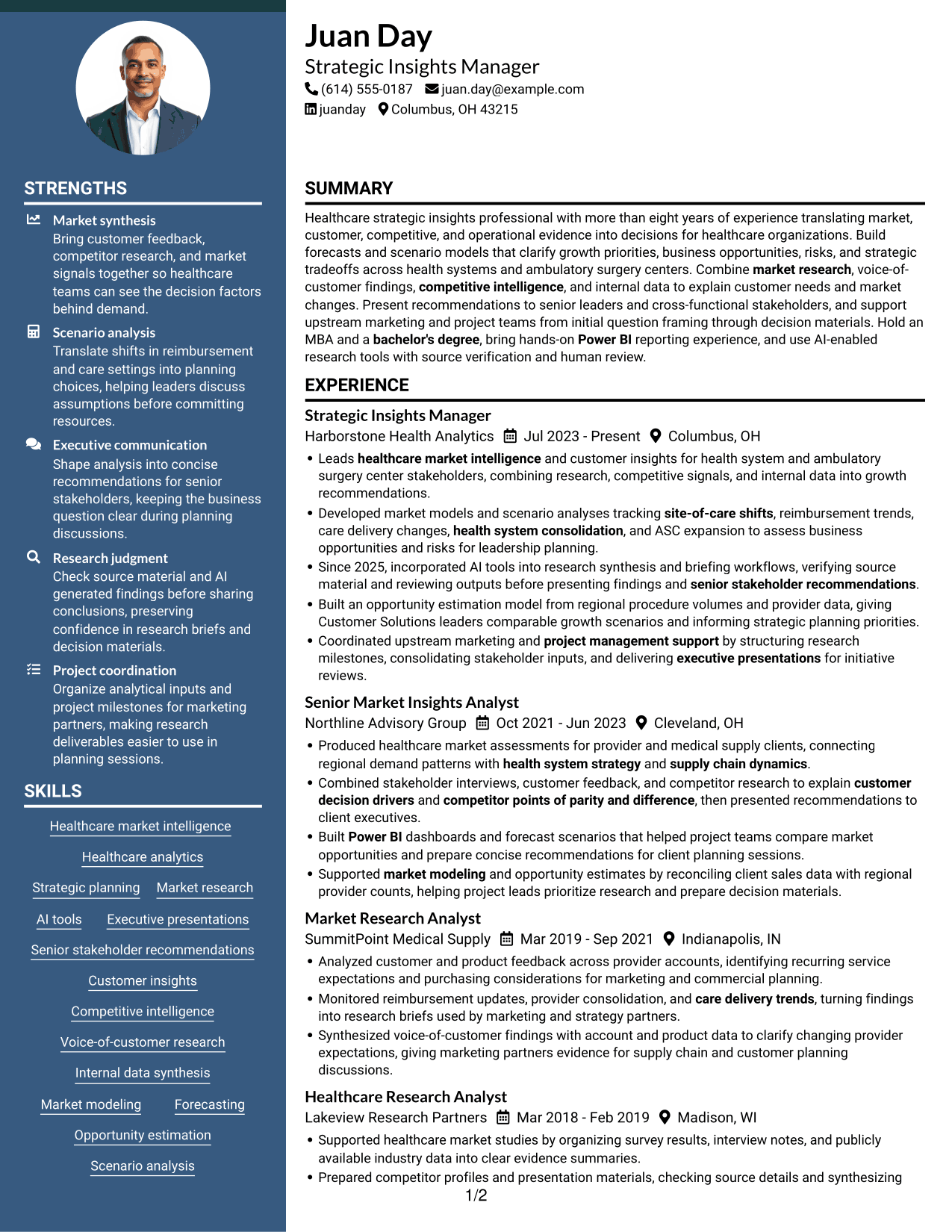 Resume example — page 1