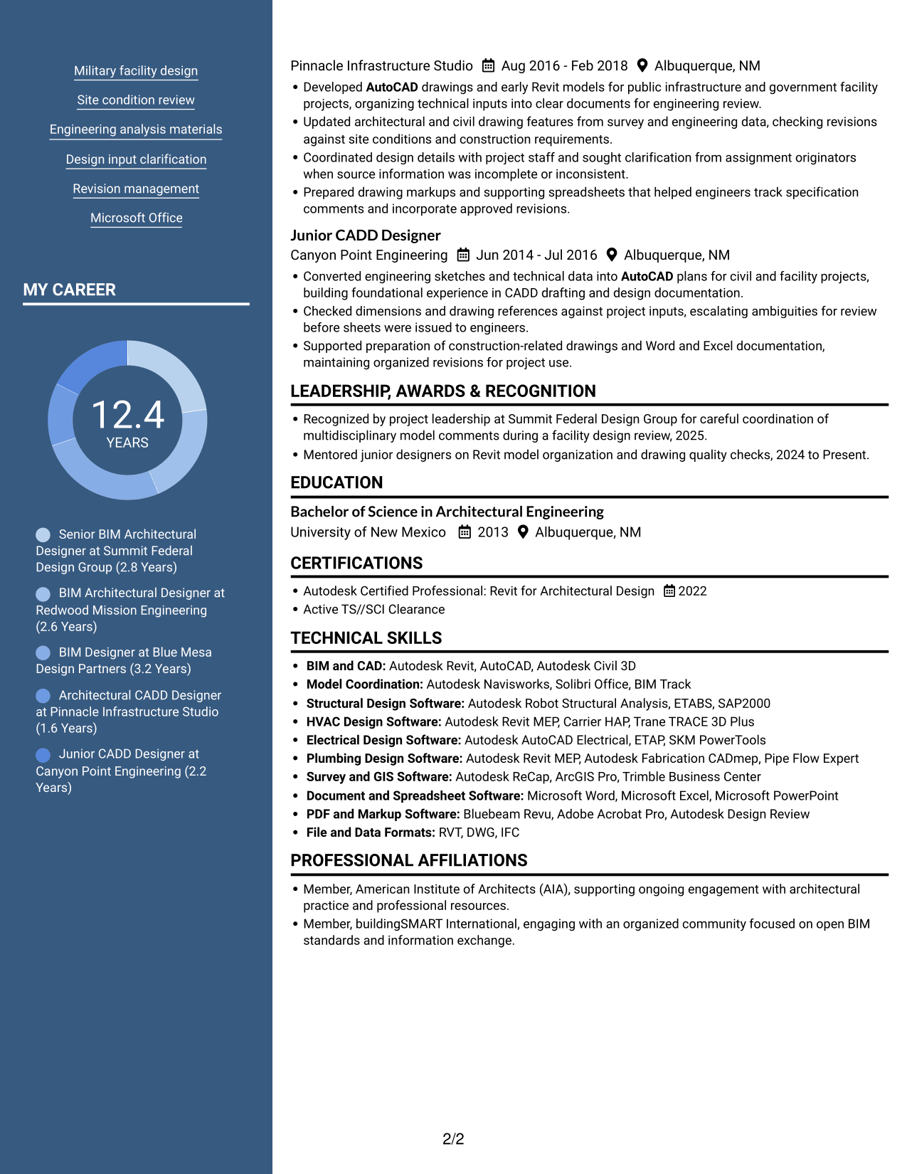 Resume example — page 2