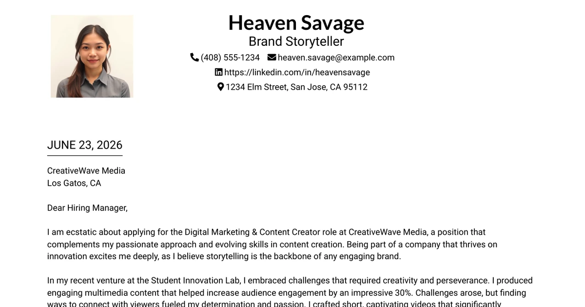 30+ Brand Storyteller Cover Letter Templates with Example 2026