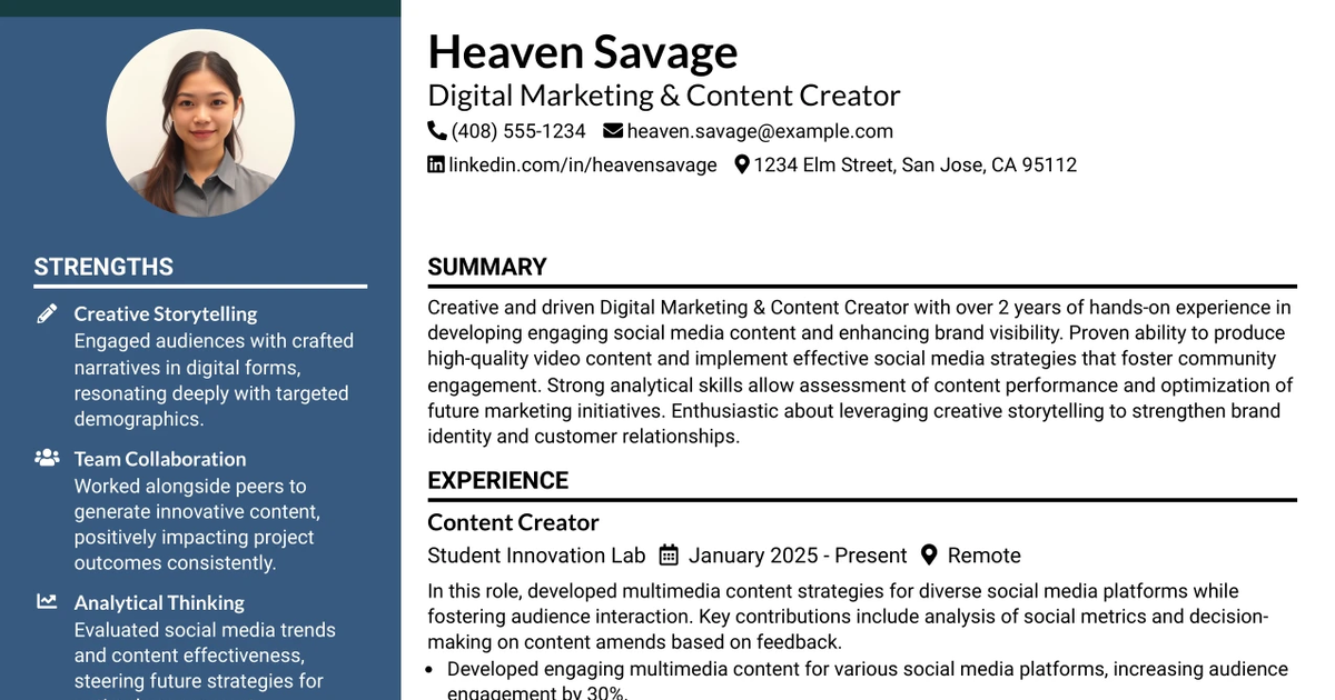 33 Brand Storyteller Resume Templates with Example 2026 (ATS-Optimized)