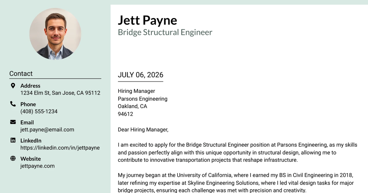 30+ Bridge Structural Engineer Cover Letter Templates with Example 2026