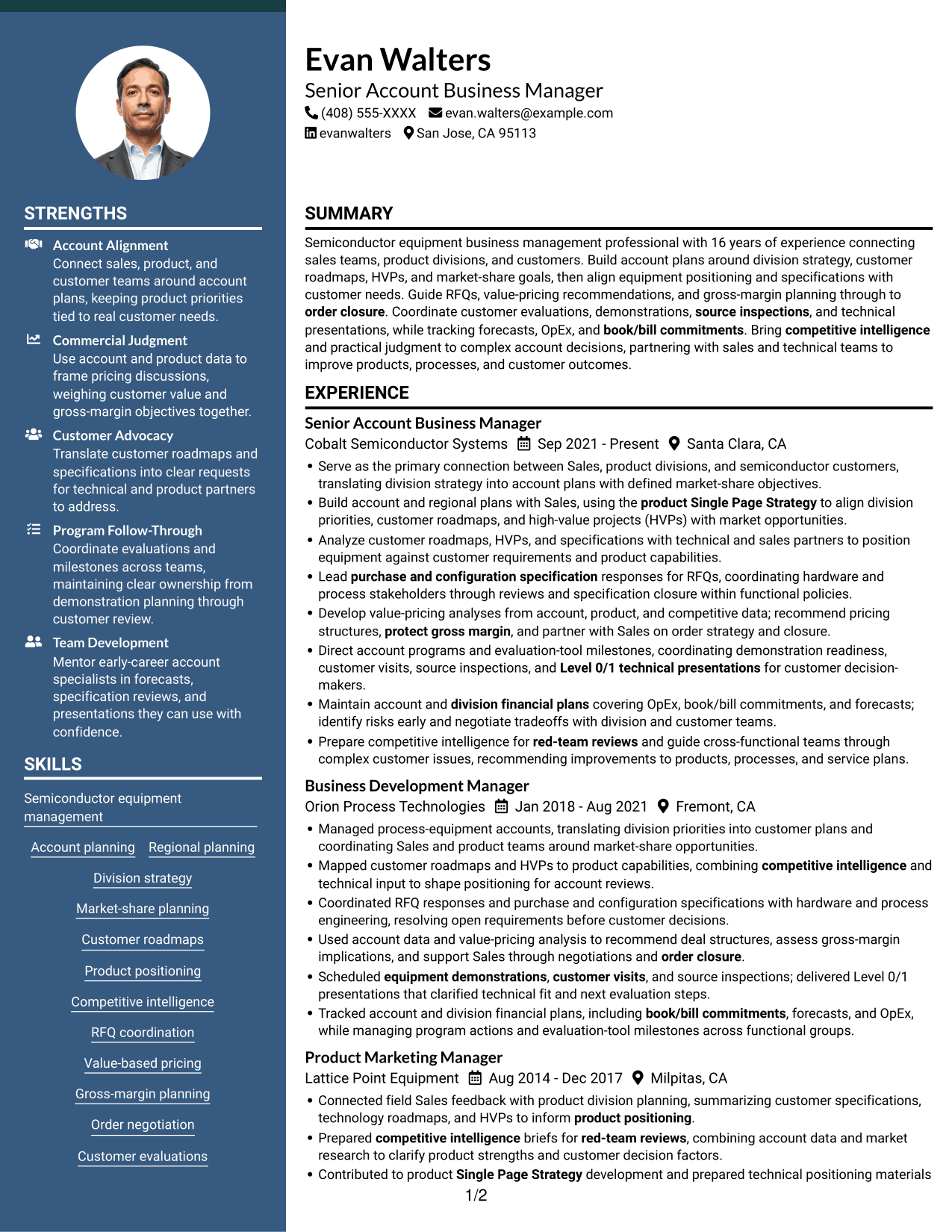 Resume example — page 1