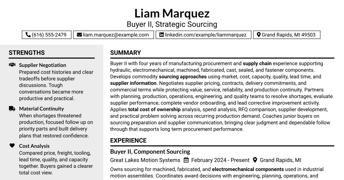 7 Buyer II Resume Templates with Example