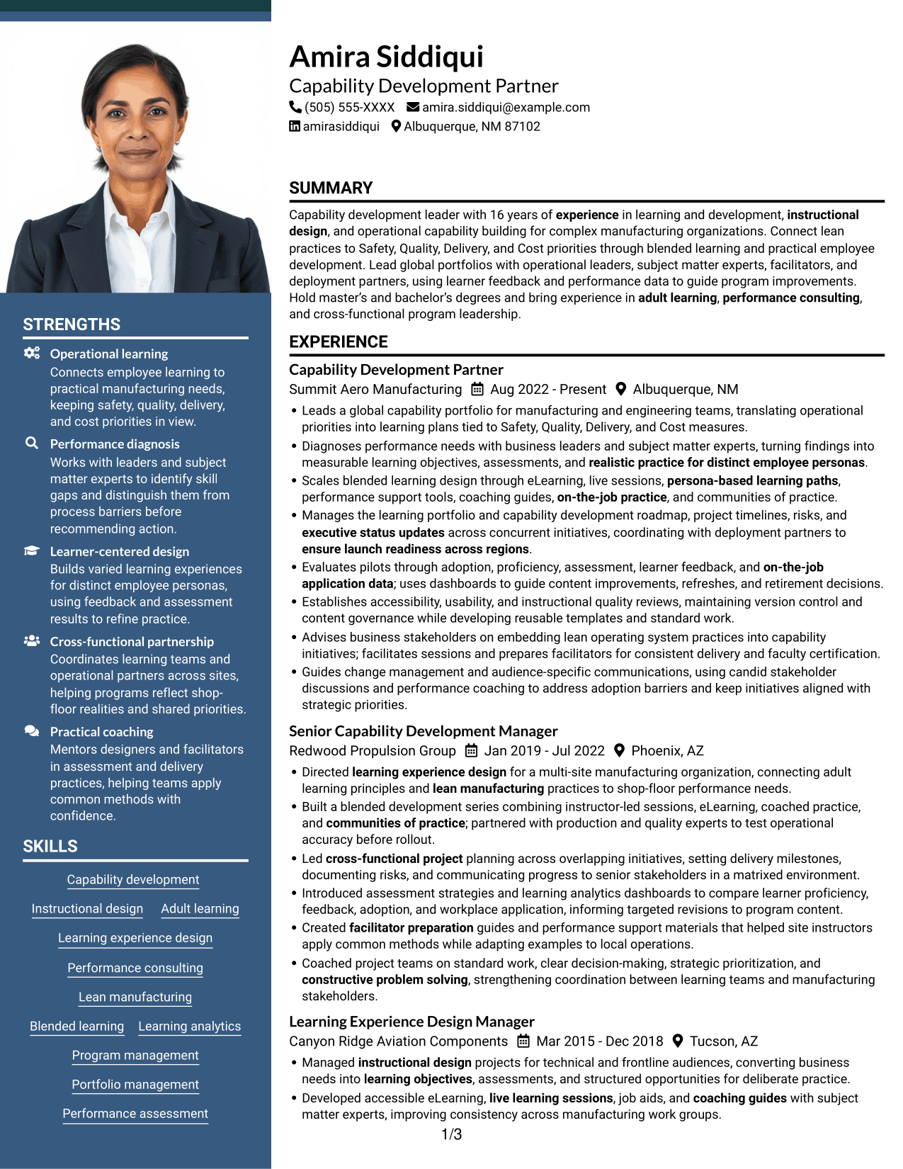 Resume example — page 1