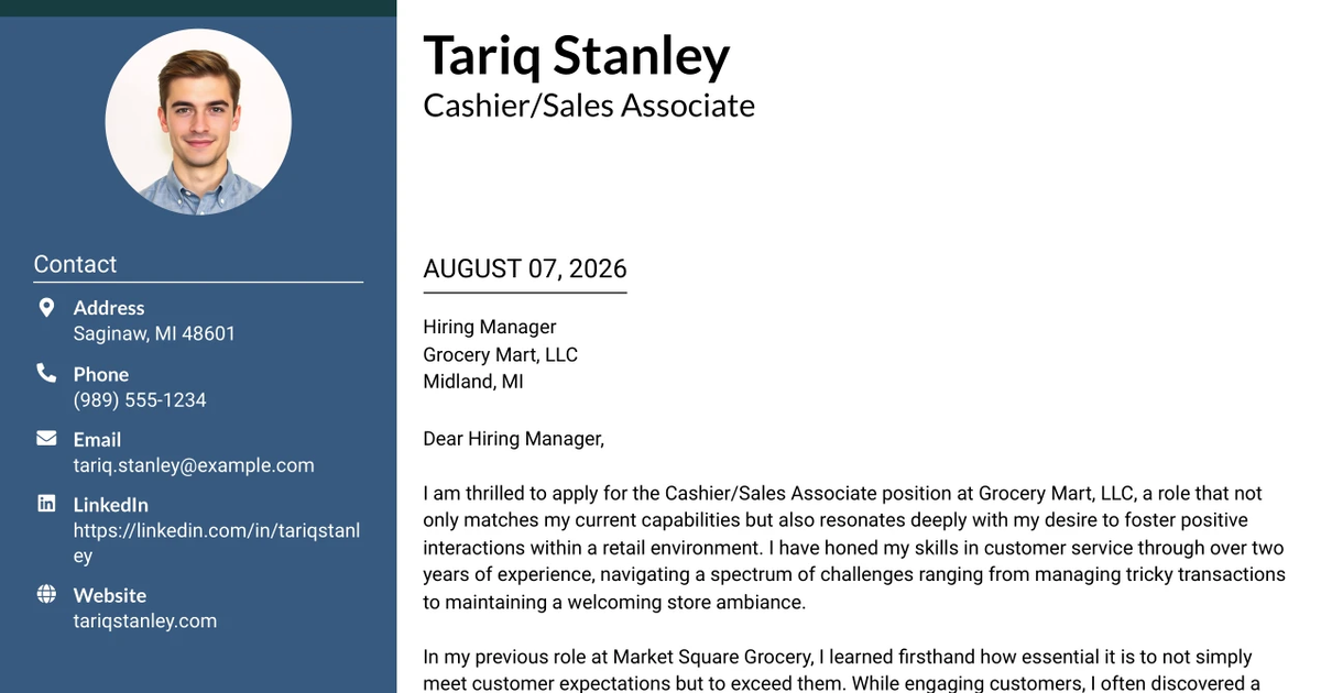 30+ Cashier/Sales Associate Cover Letter Templates with Example 2026