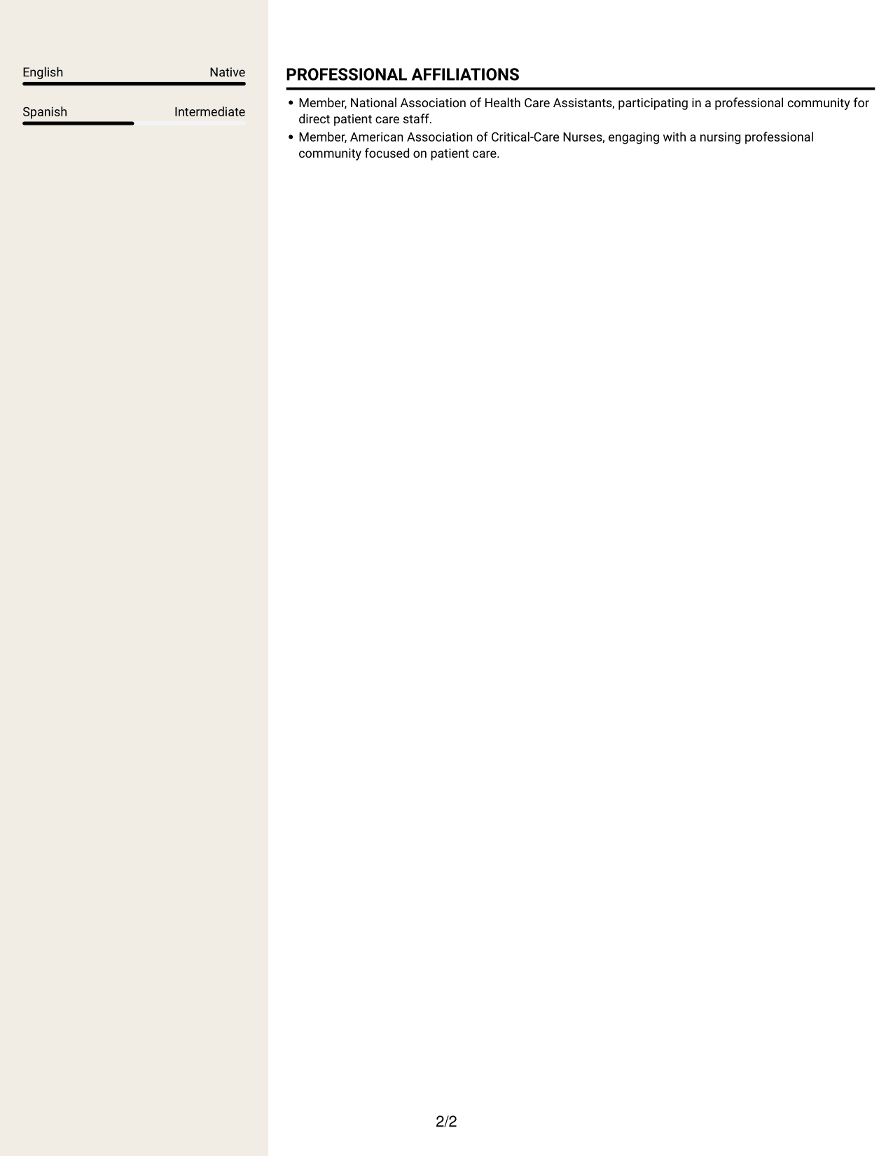 Resume example — page 2