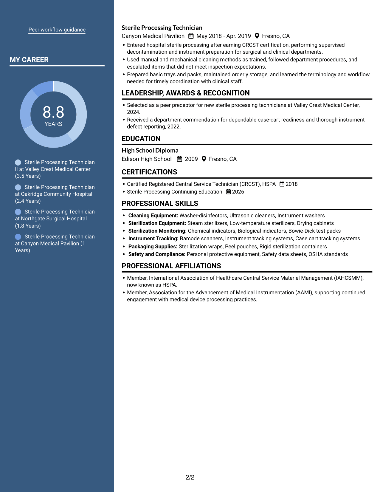 Resume example — page 2