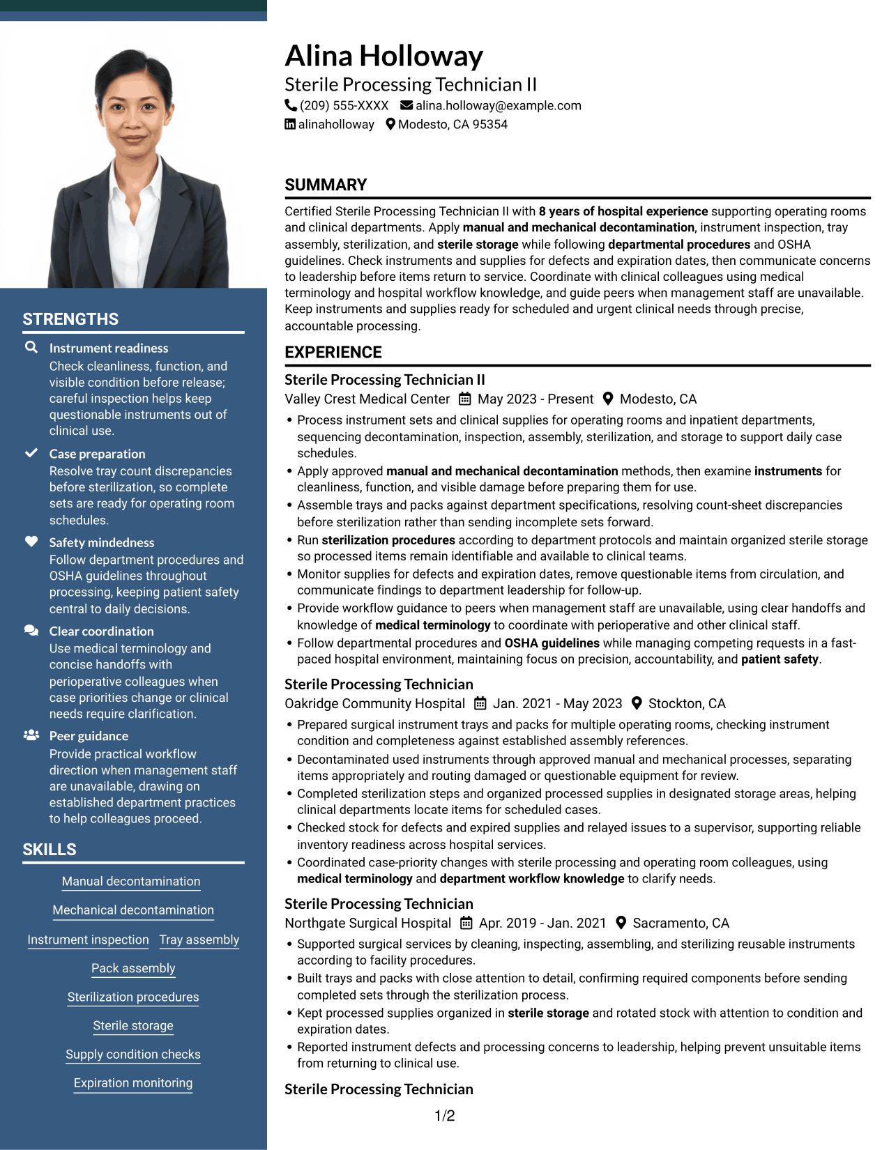 Resume example — page 1