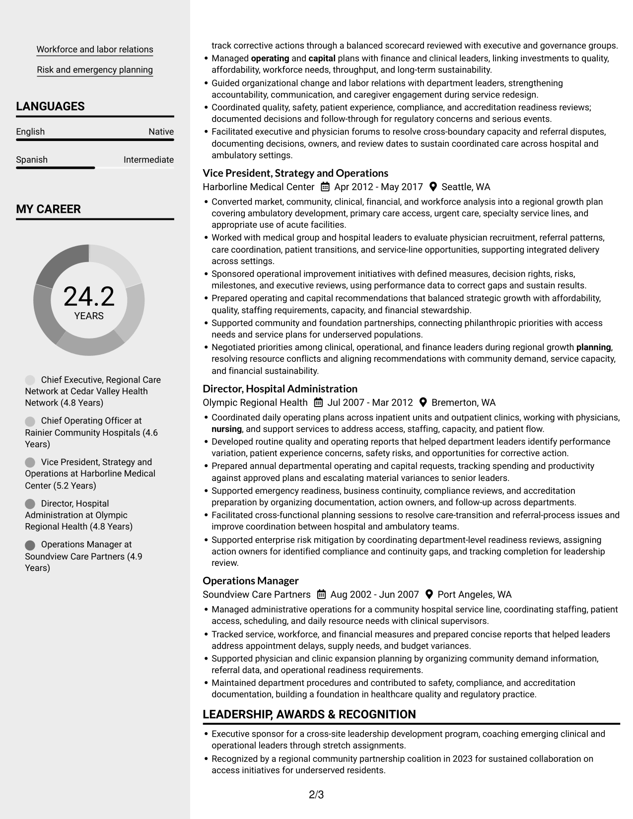 Resume example — page 2