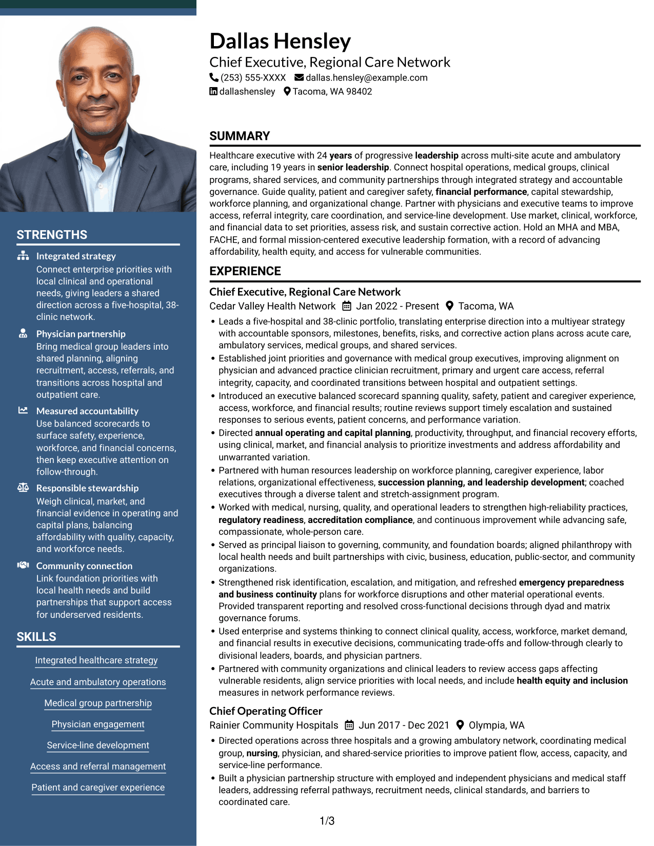 Resume example — page 1