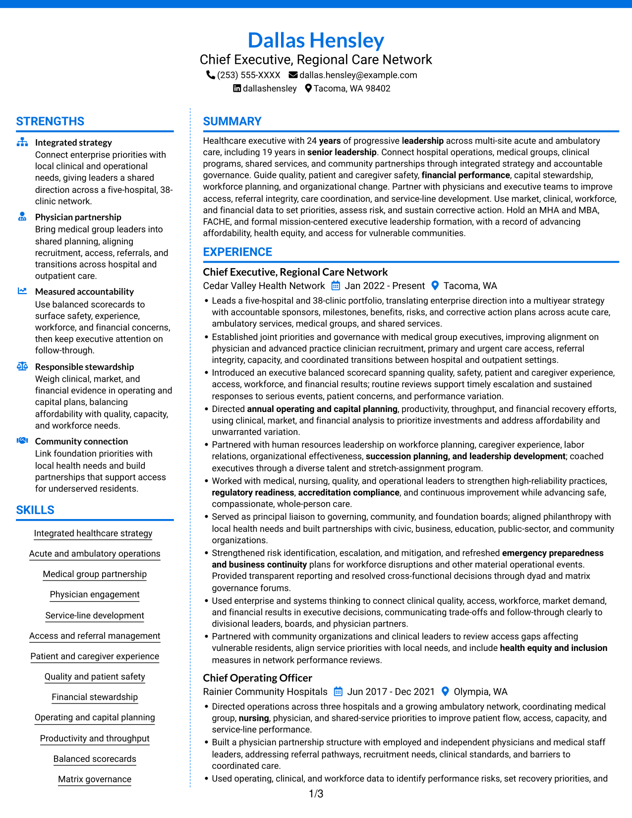 Resume example — page 1
