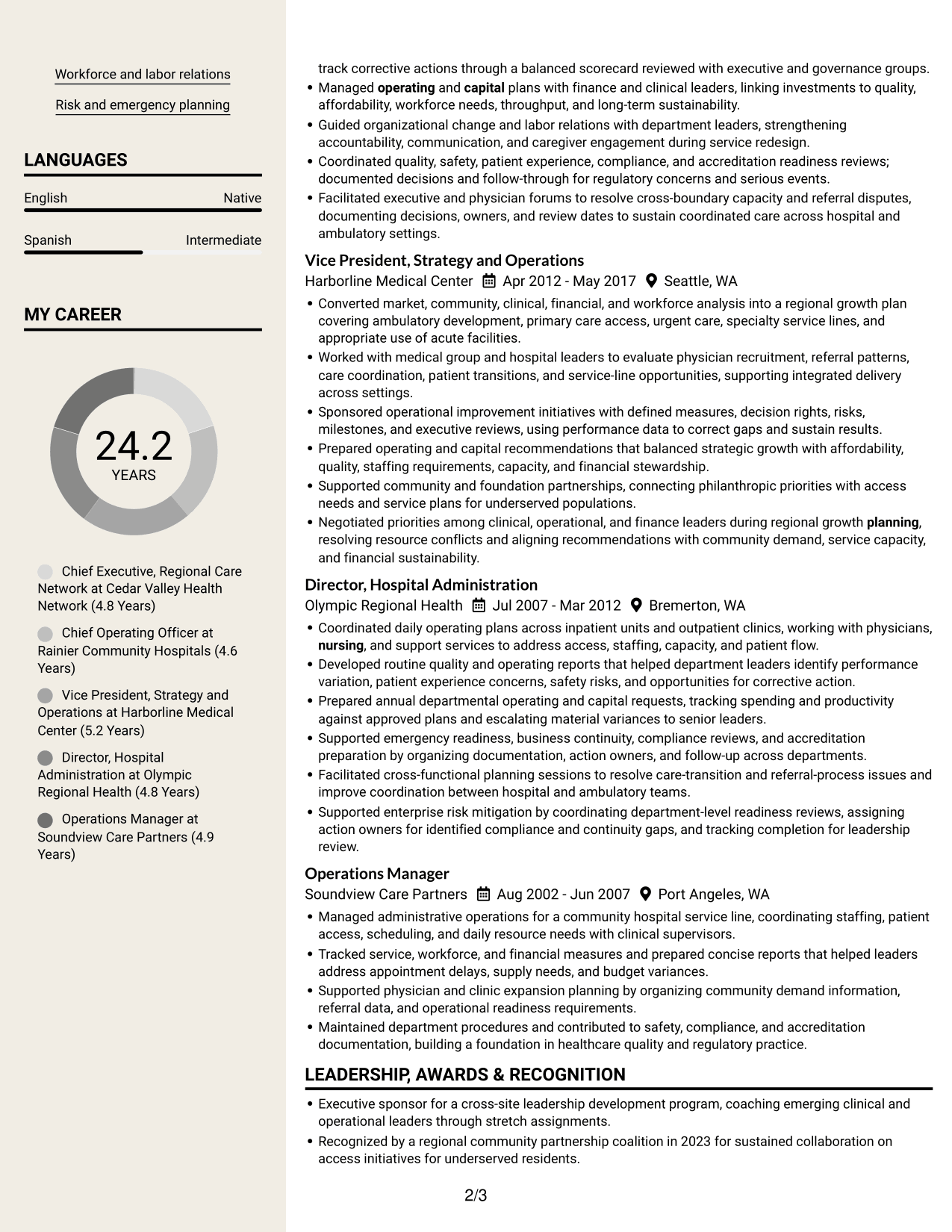 Resume example — page 2