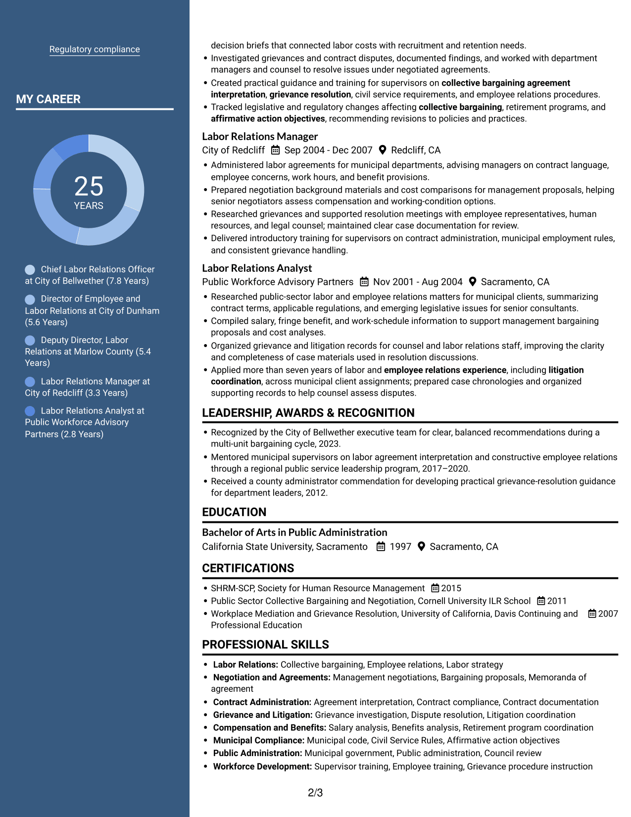 Resume example — page 2