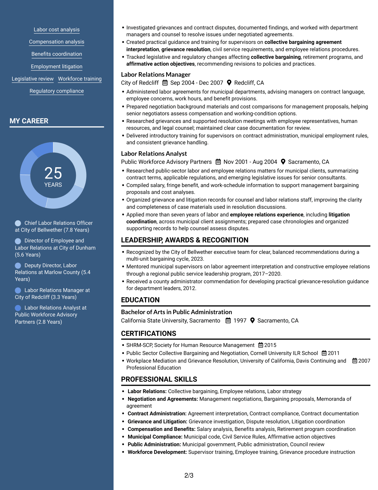 Resume example — page 2