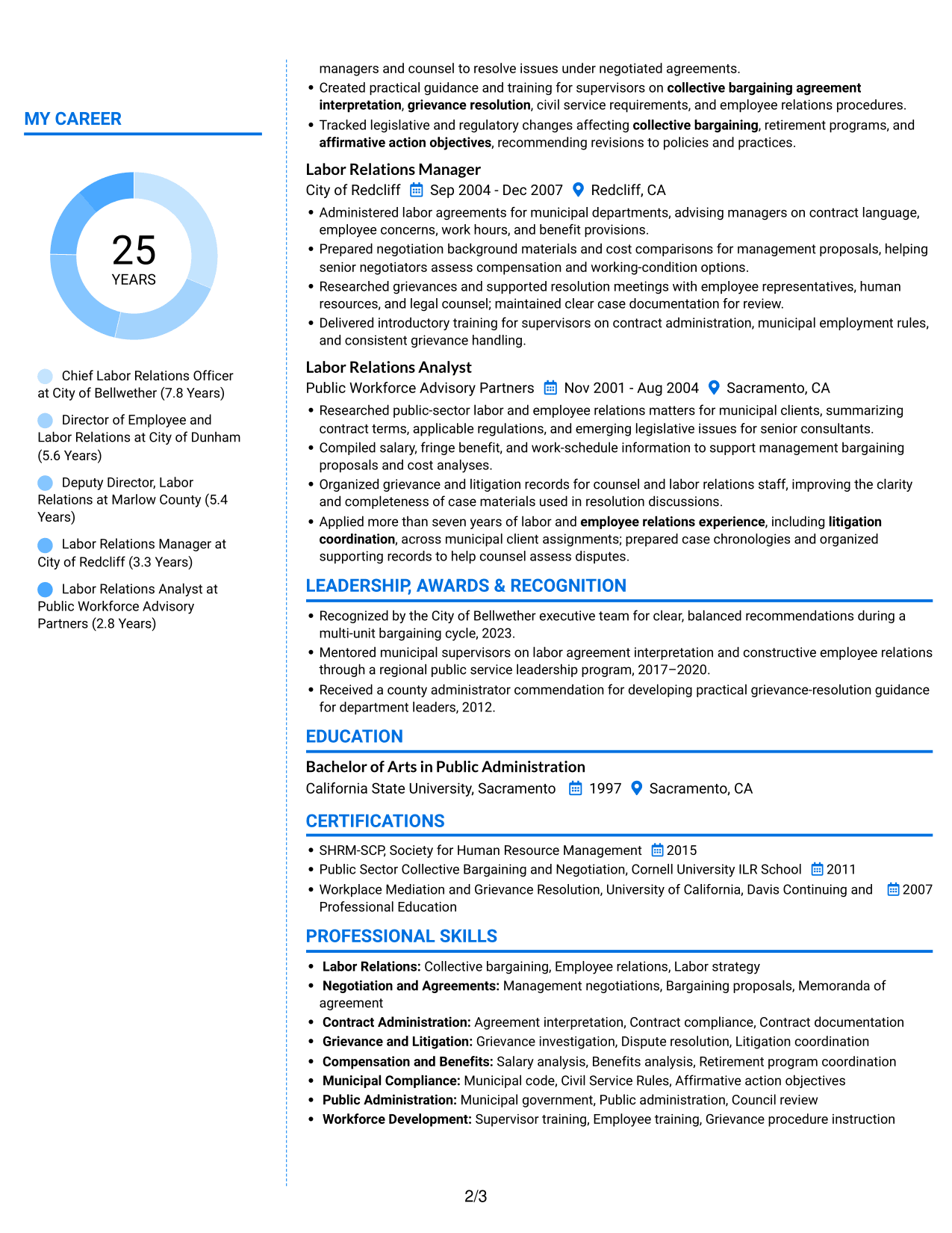 Resume example — page 2
