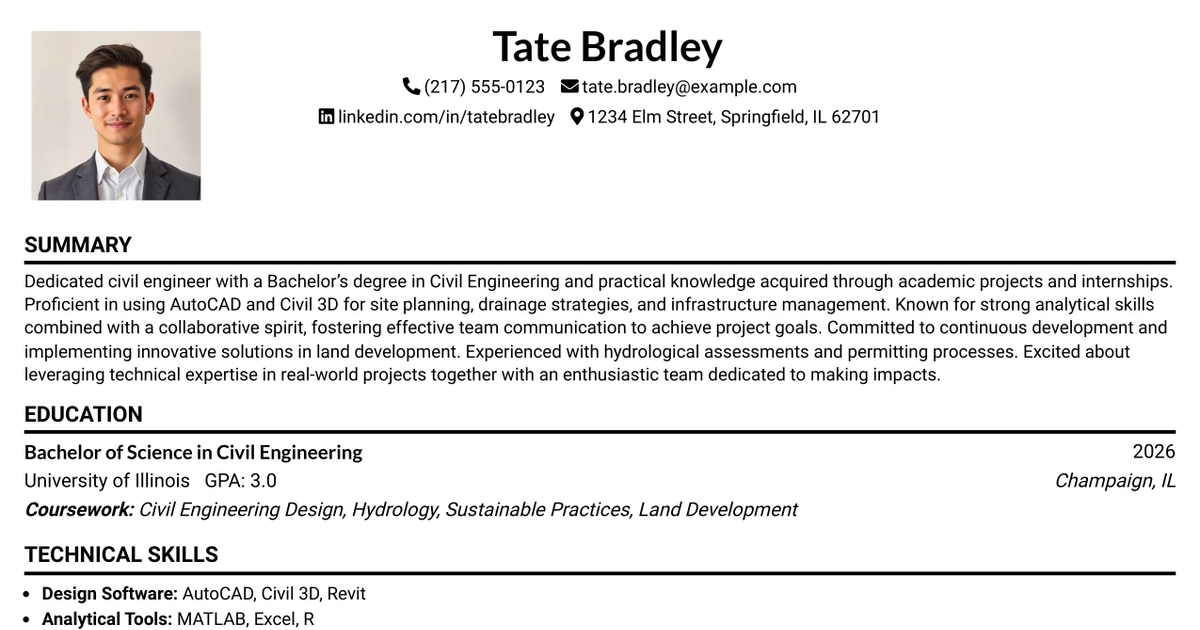 33 Civil Engineer Resume Templates with Example 2026 (ATS-Optimized)