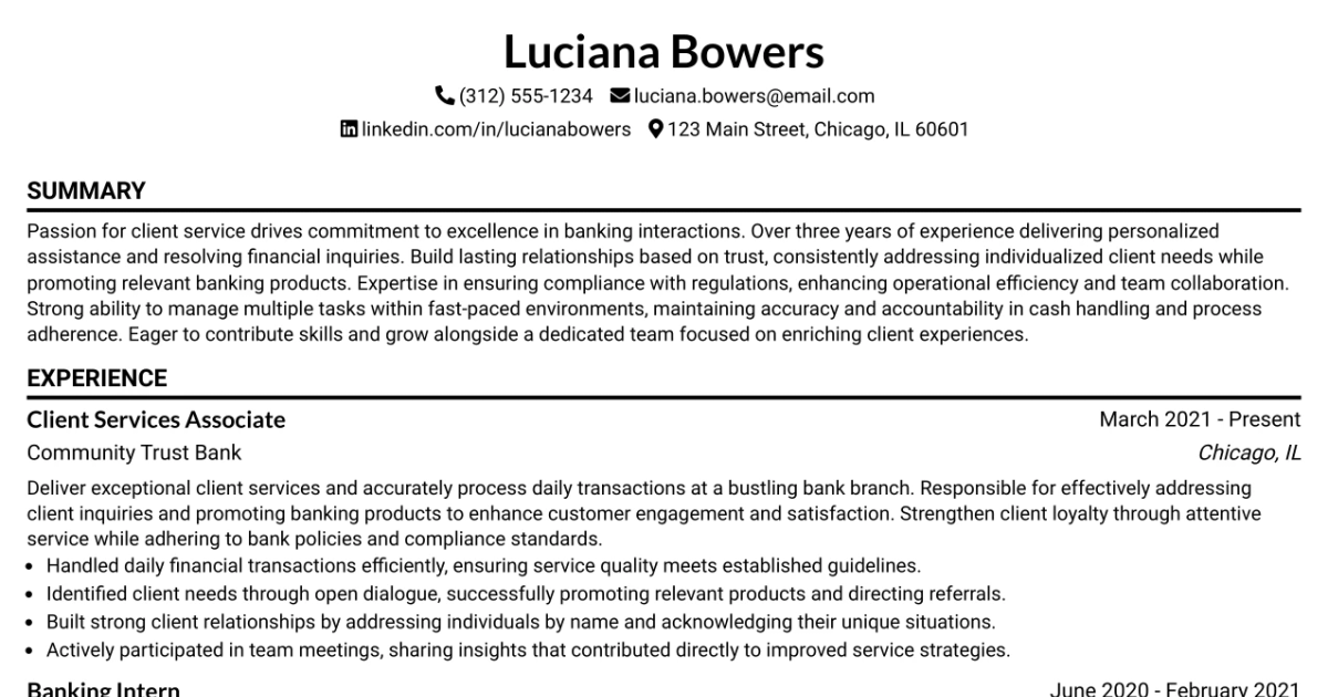33 Client Services Representative Resume Templates with Example 2026 (ATS-Optimized)