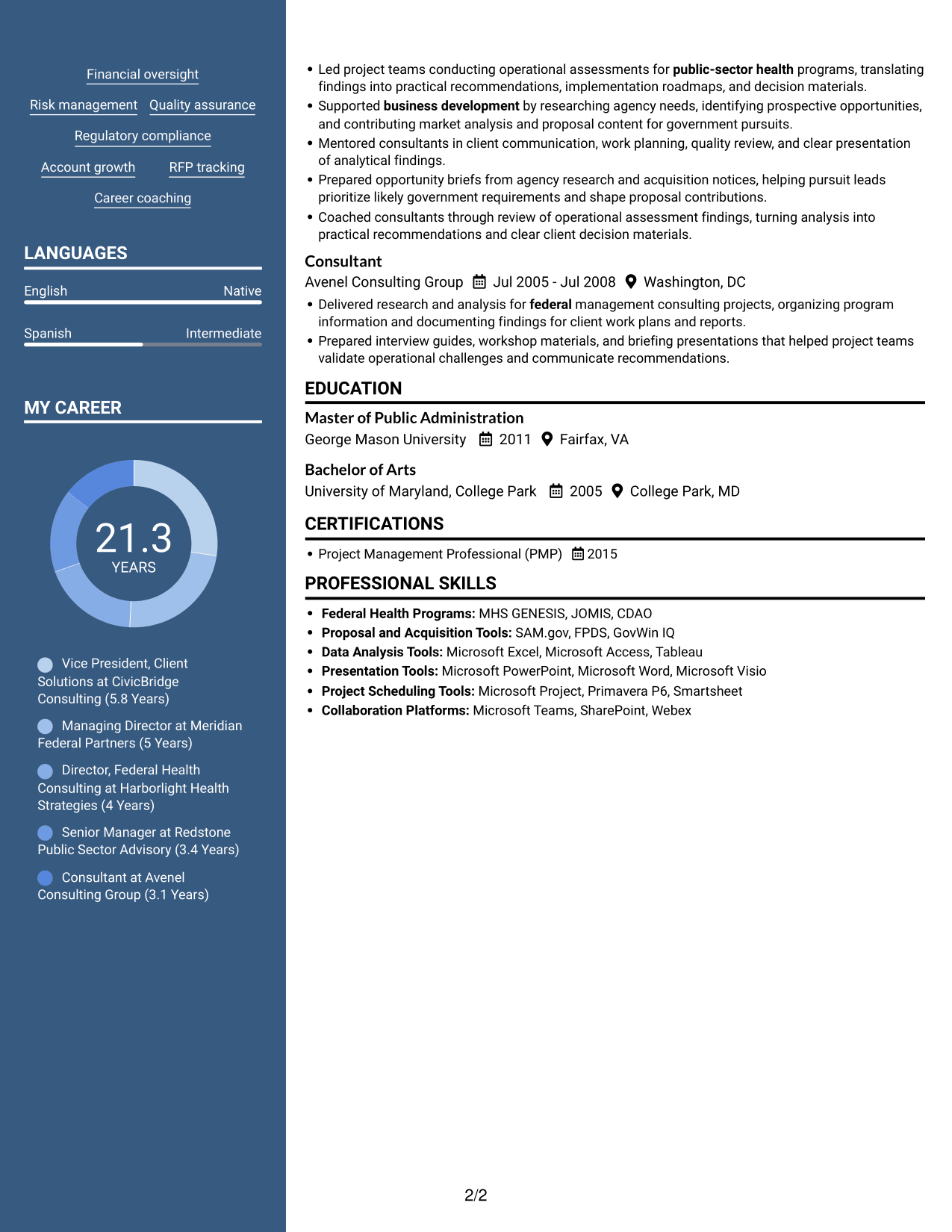 Resume example — page 2