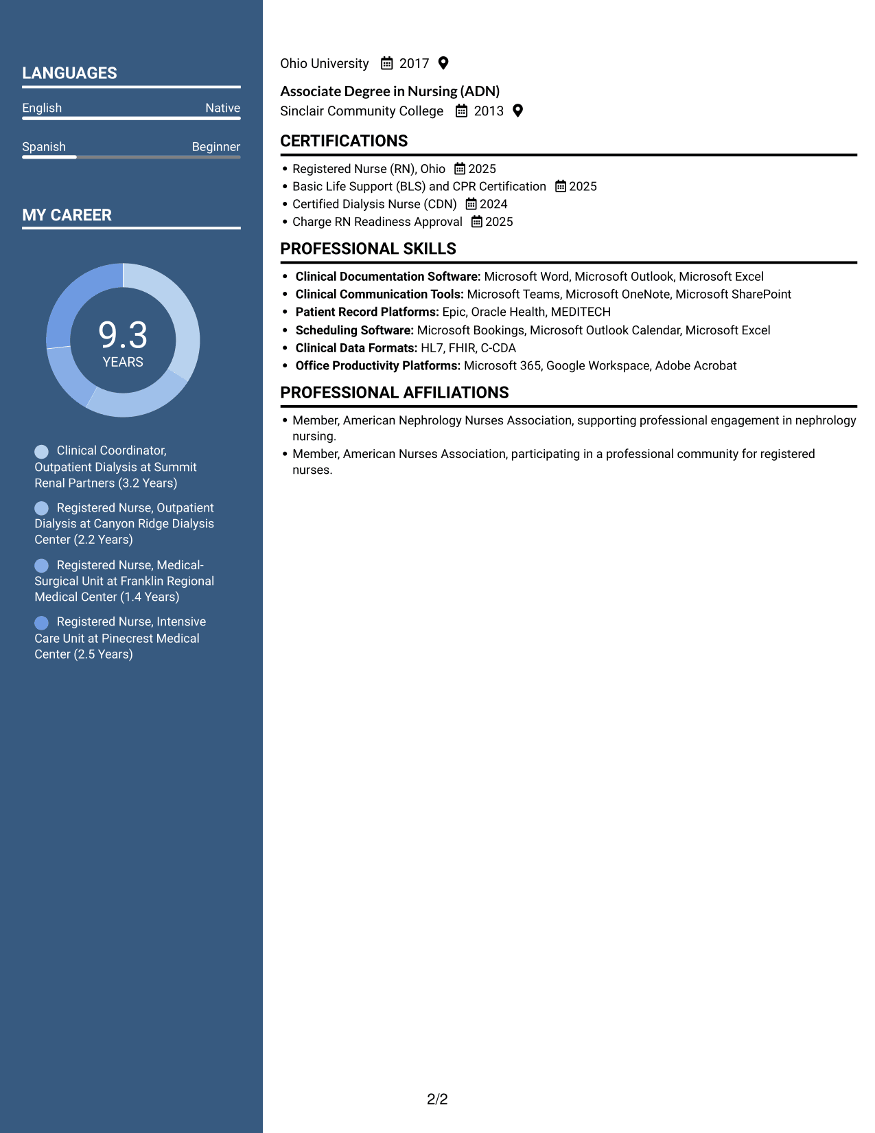 Resume example — page 2