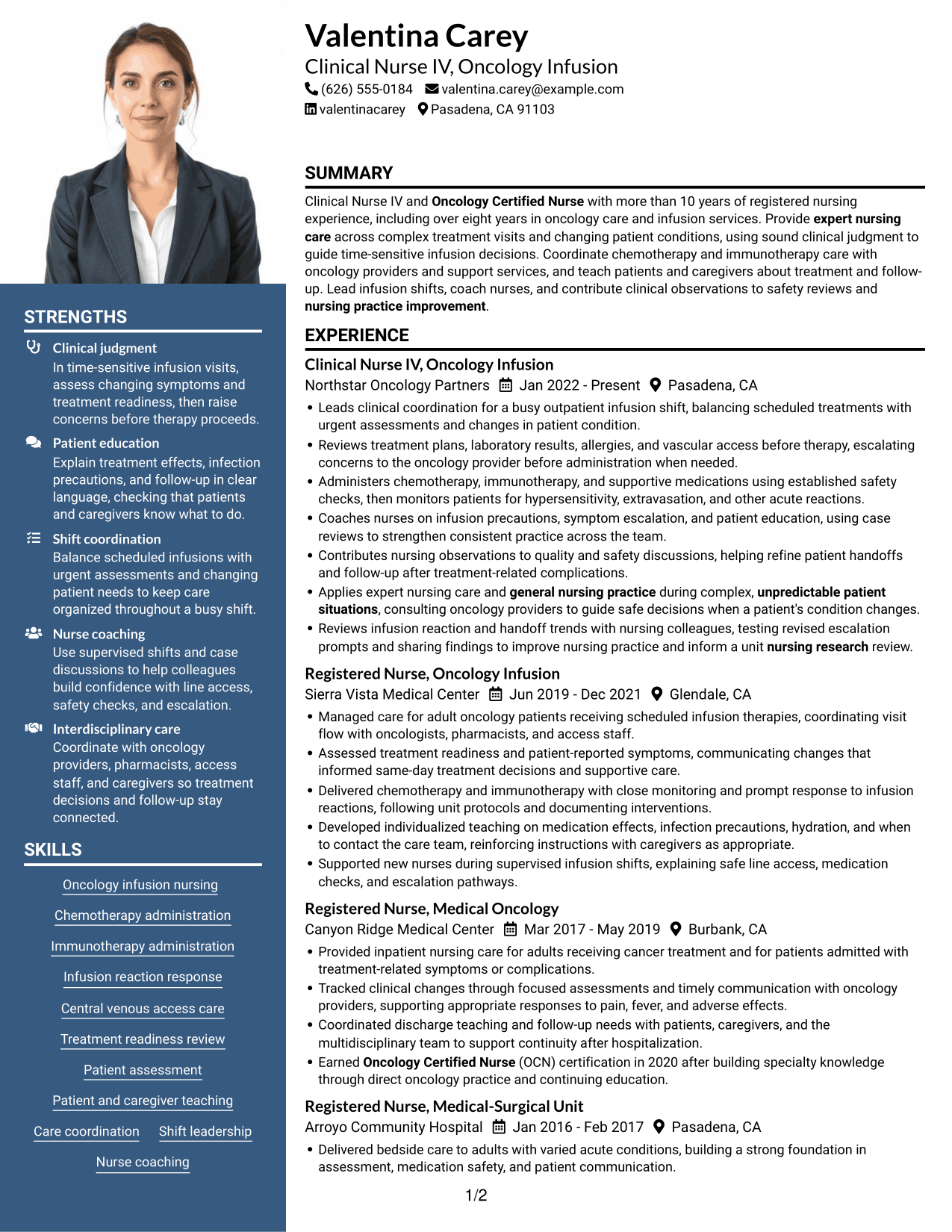 Resume example — page 1