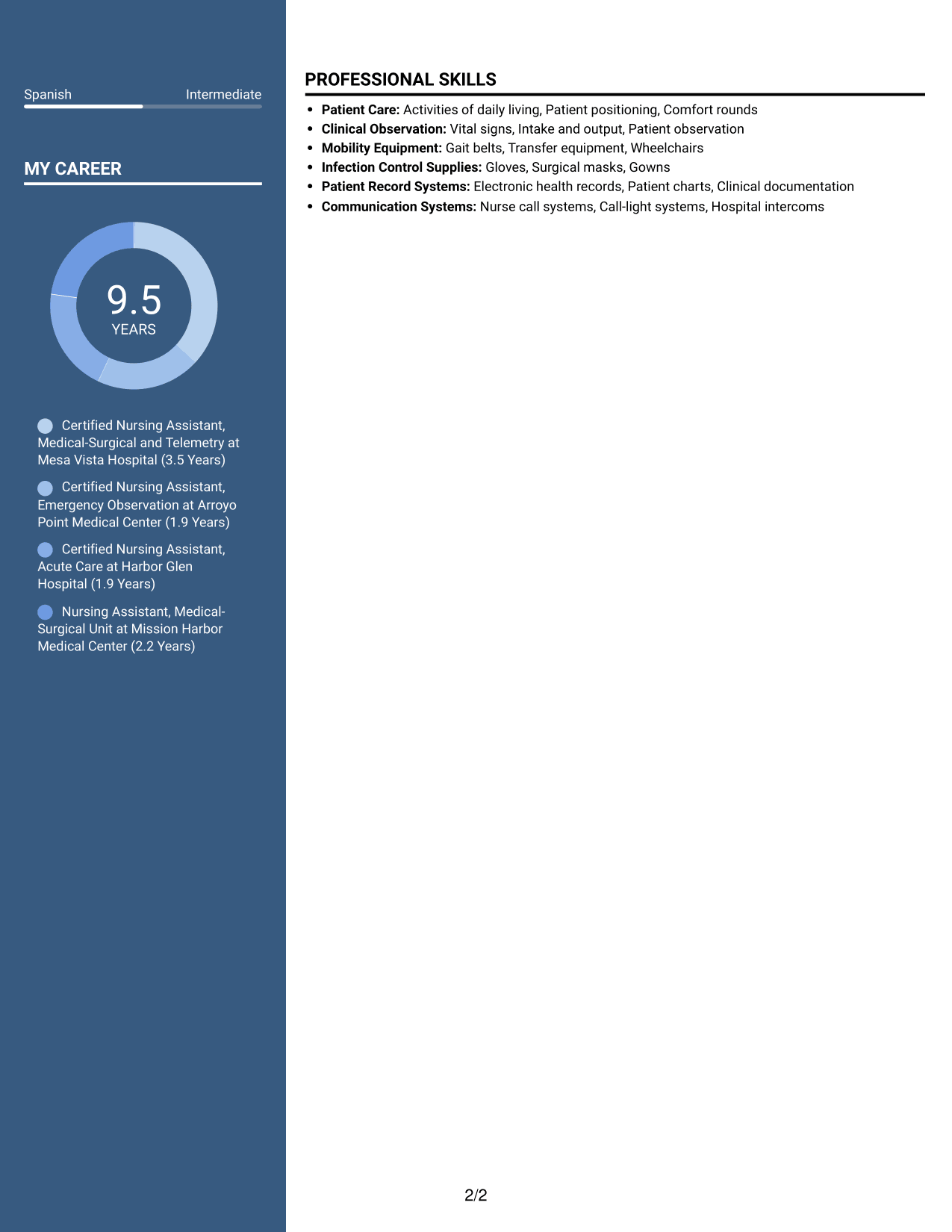 Resume example — page 2