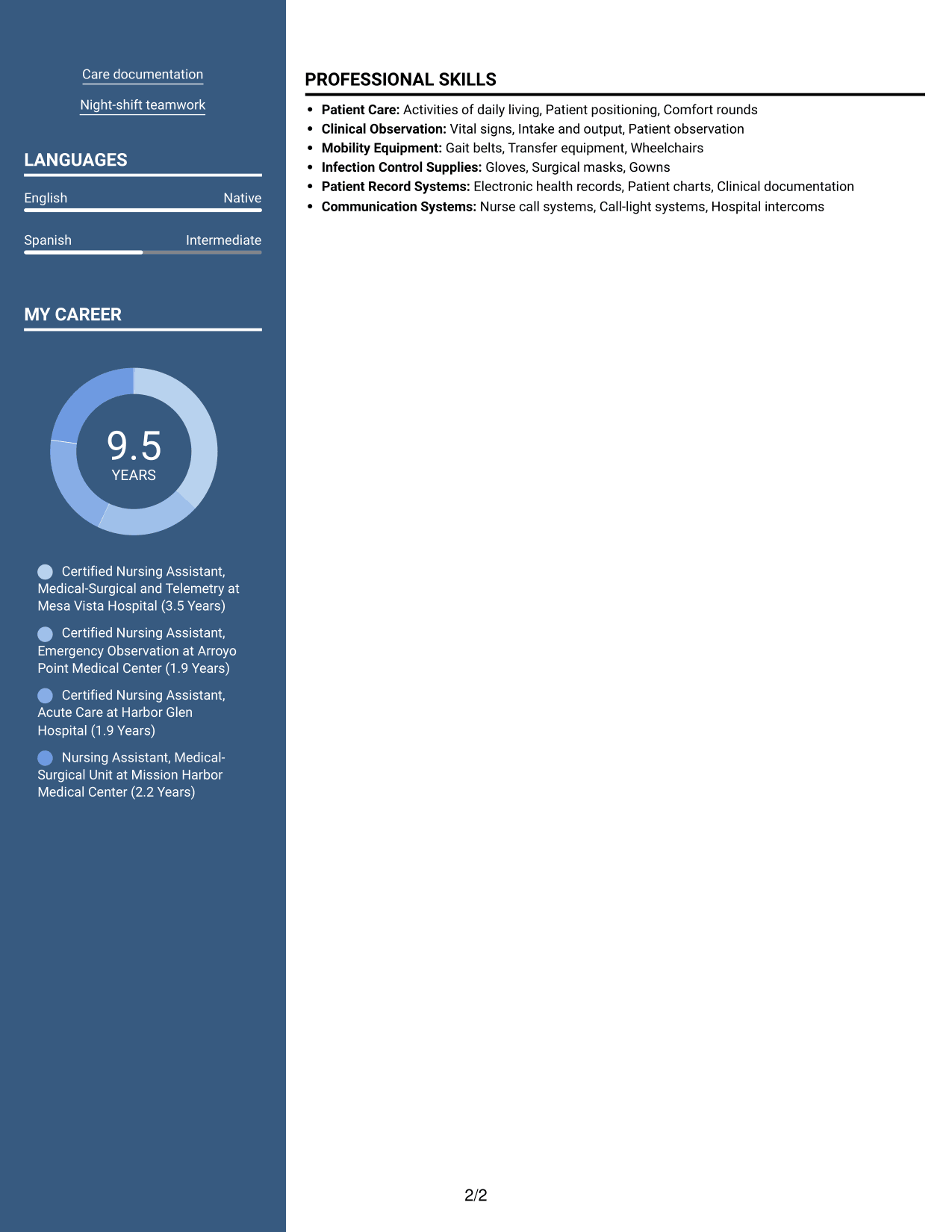 Resume example — page 2