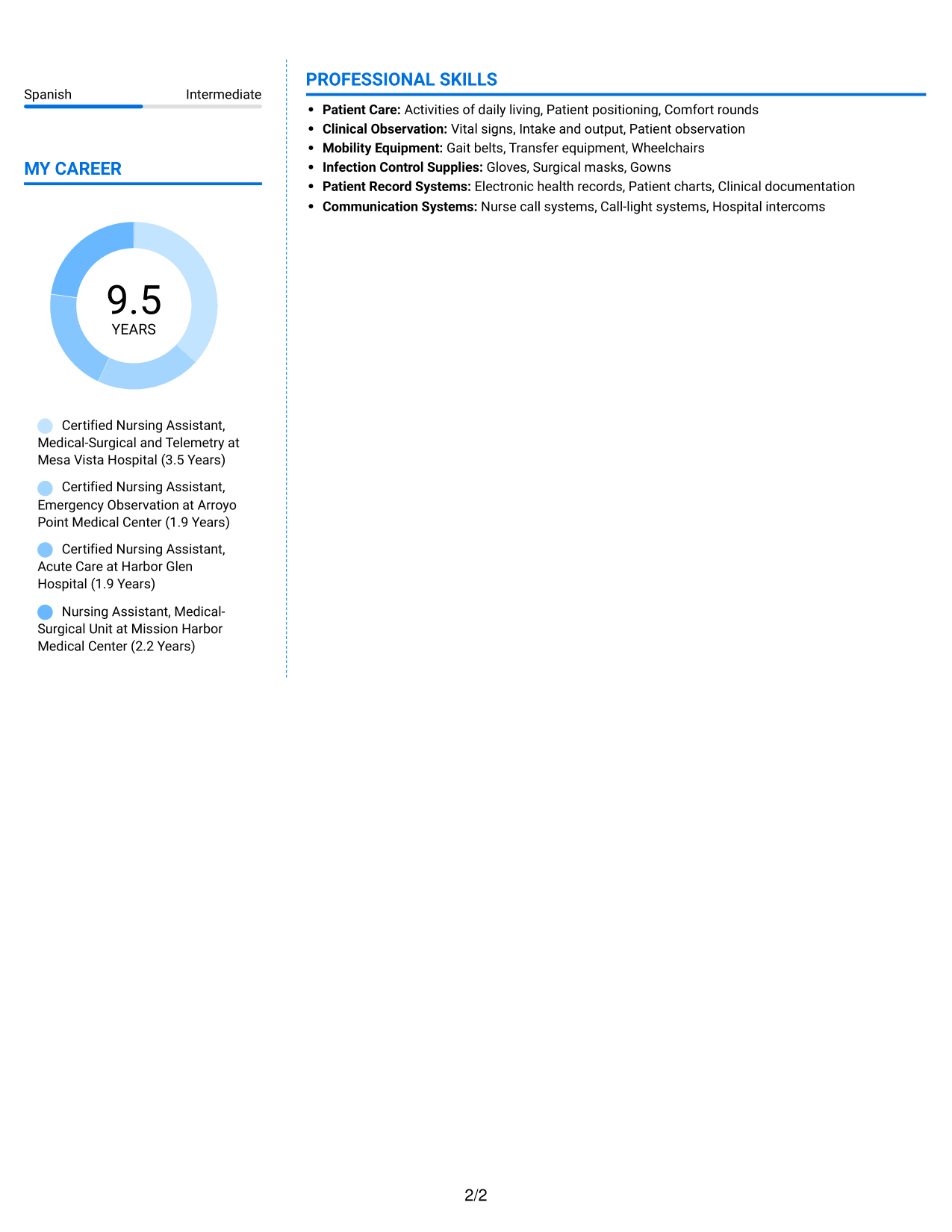 Resume example — page 2