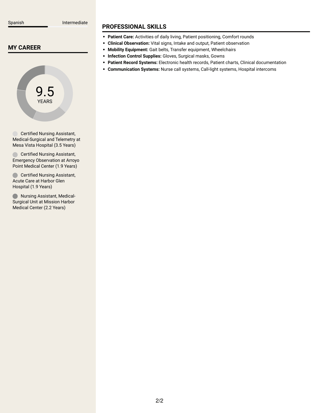 Resume example — page 2