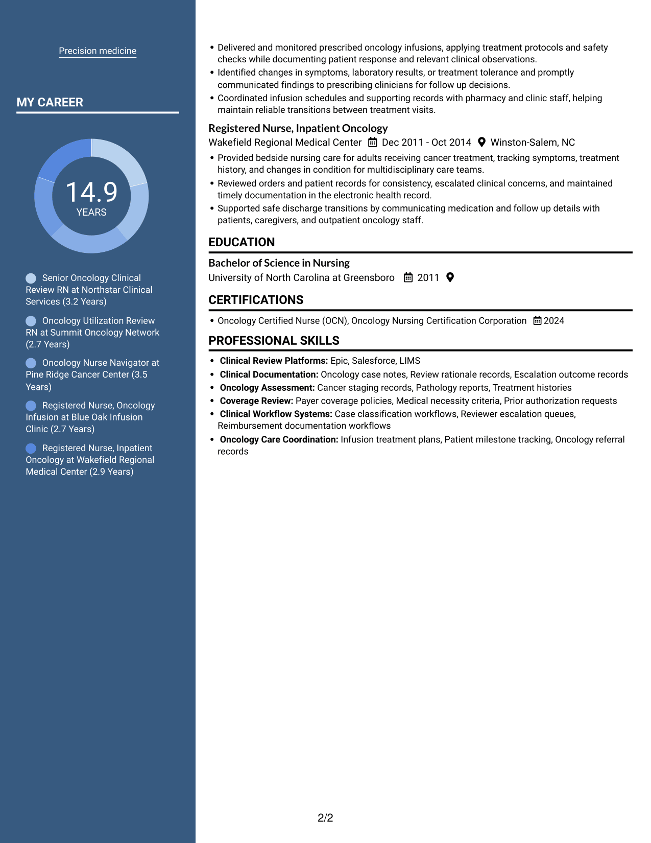 Resume example — page 2