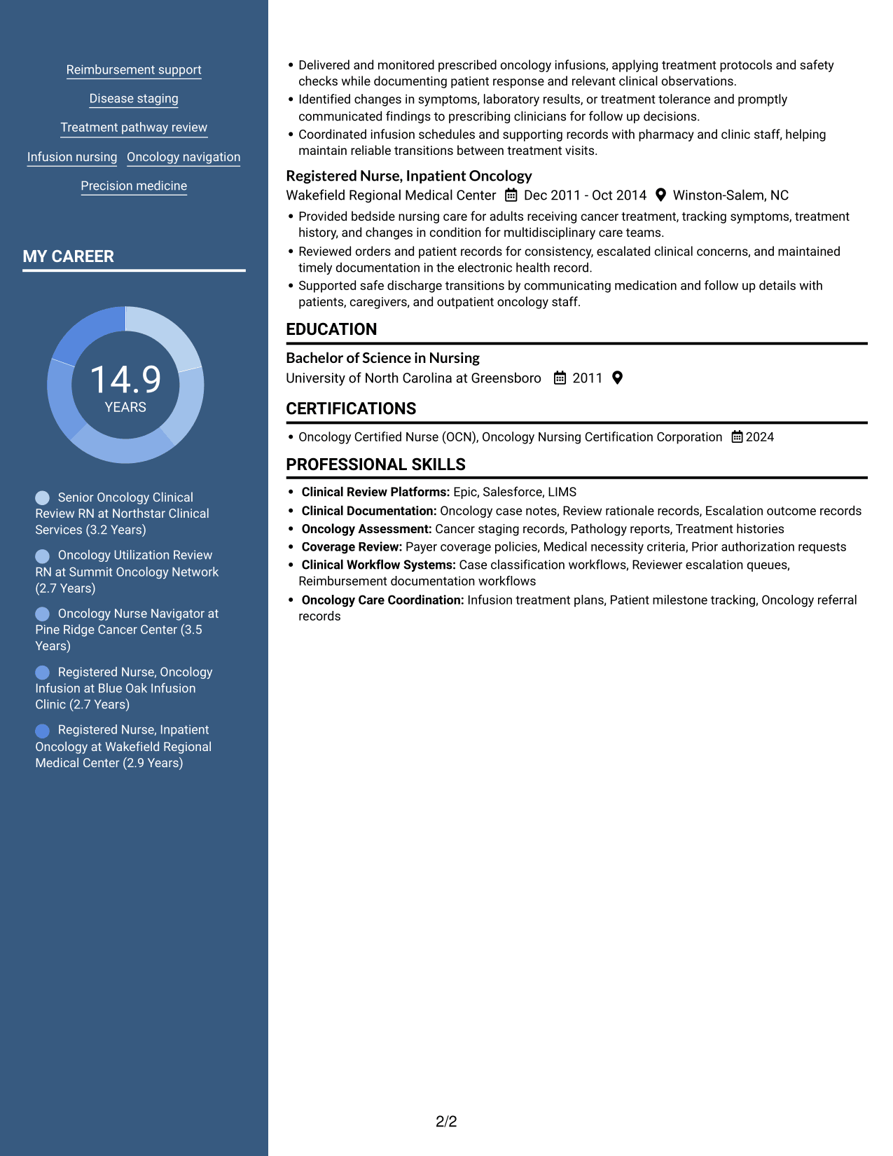 Resume example — page 2