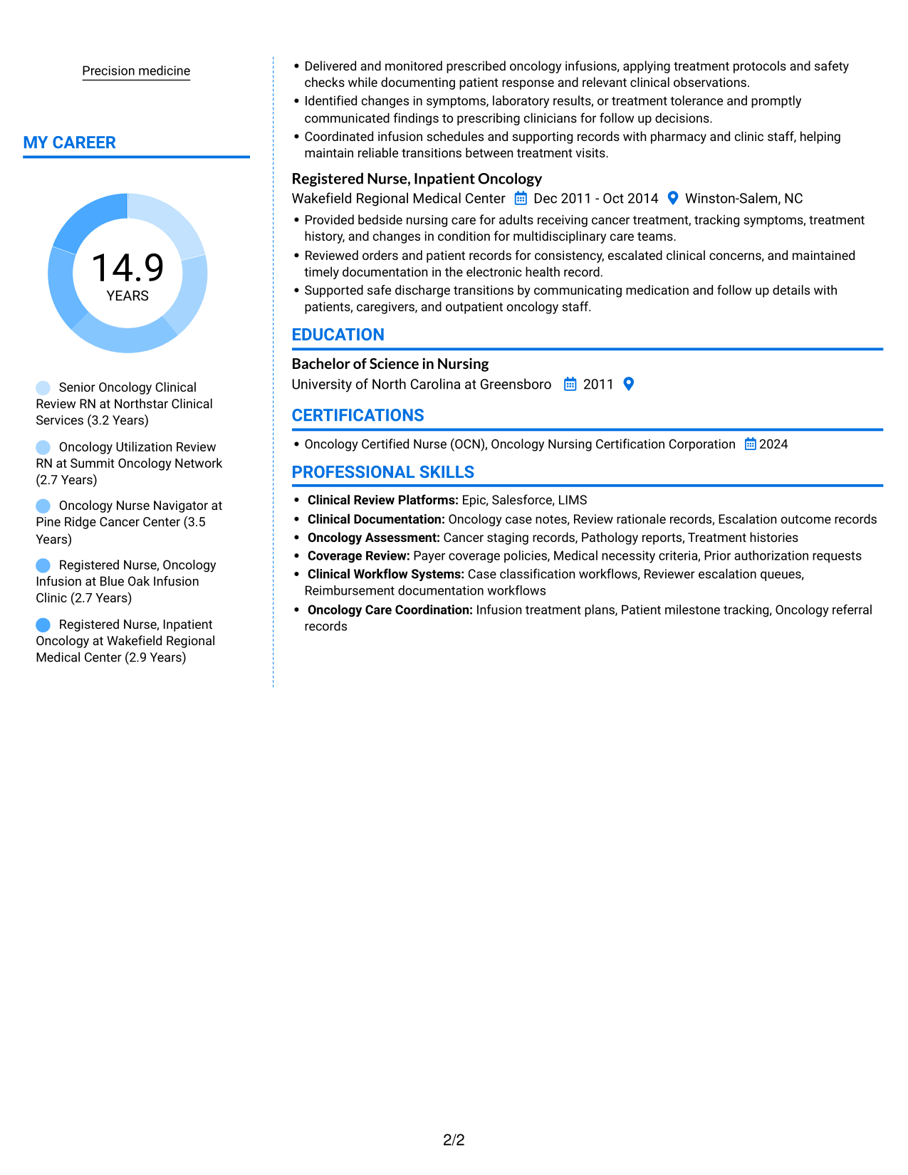 Resume example — page 2