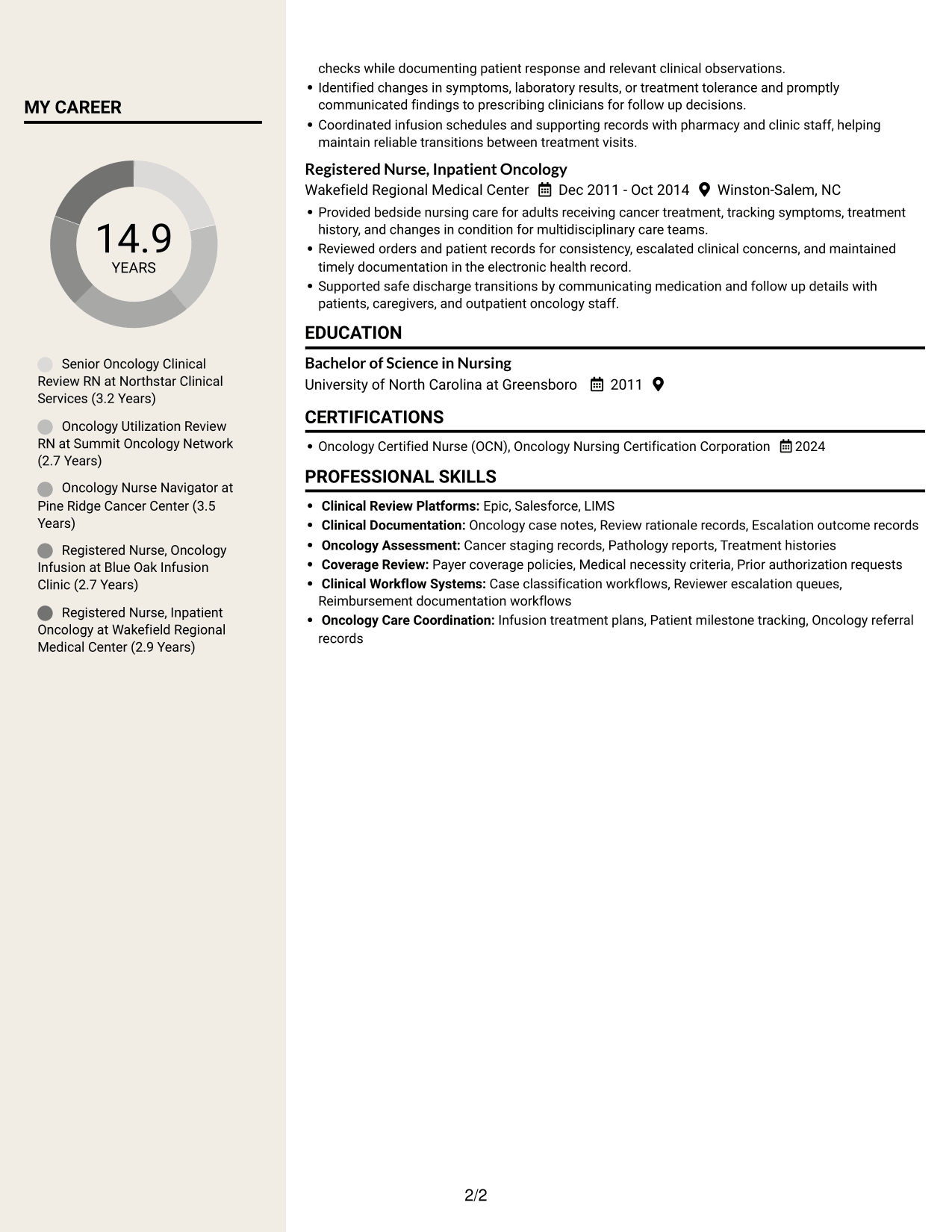 Resume example — page 2