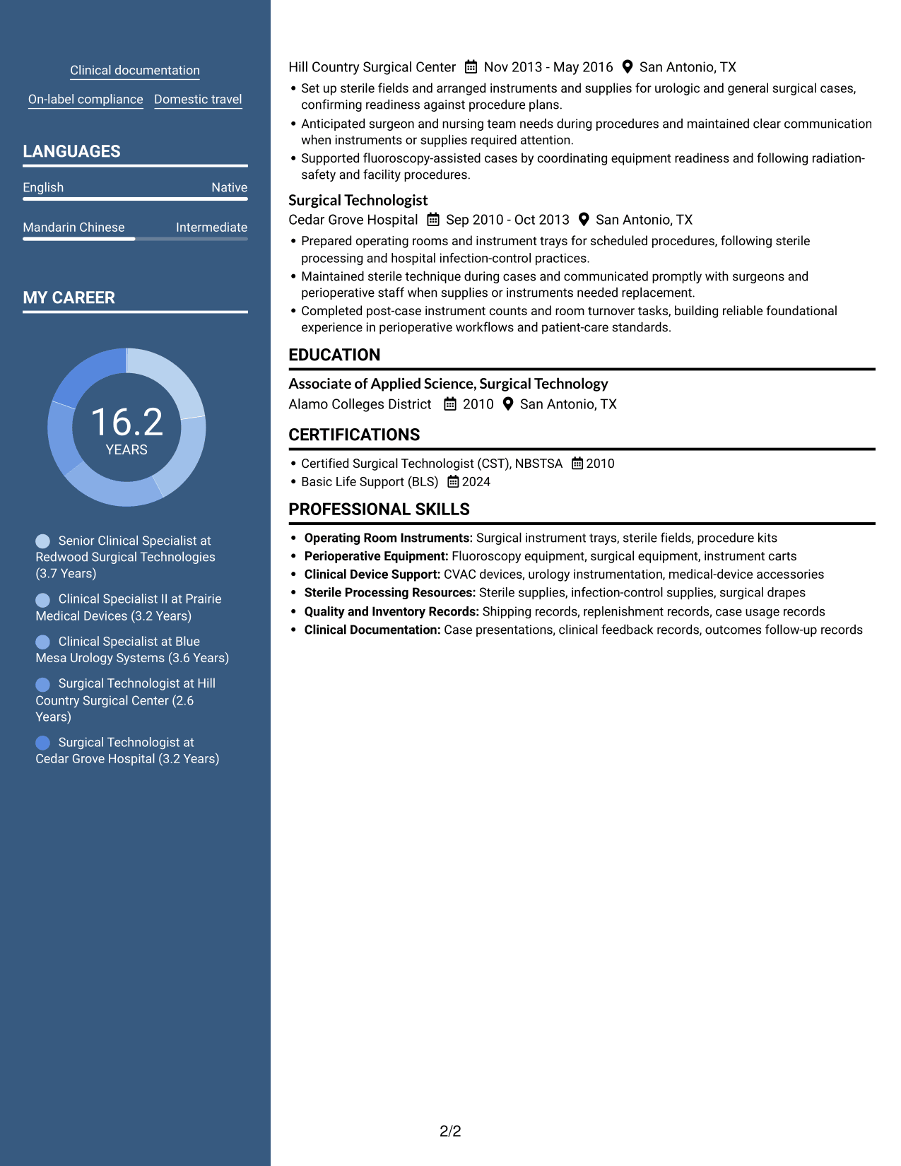 Resume example — page 2